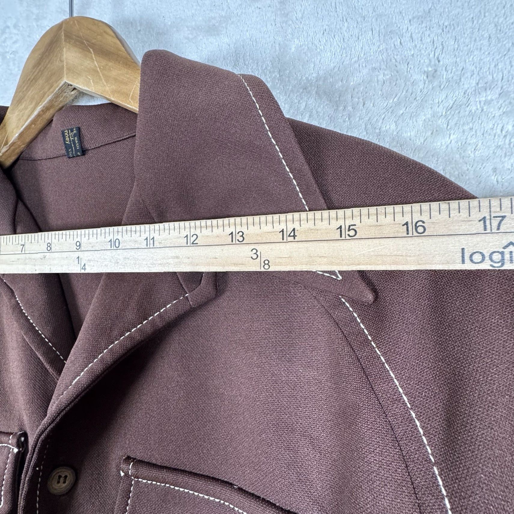 JCPenney VINTAGE JCPenney Men's M Brown Retro Button-Front Shirt Hippie Disco Wide Lapel Collar 1970s Mens Brown Shirt Disco Vintage Look Size US M / EU 48-50 / 2 - 6 Thumbnail