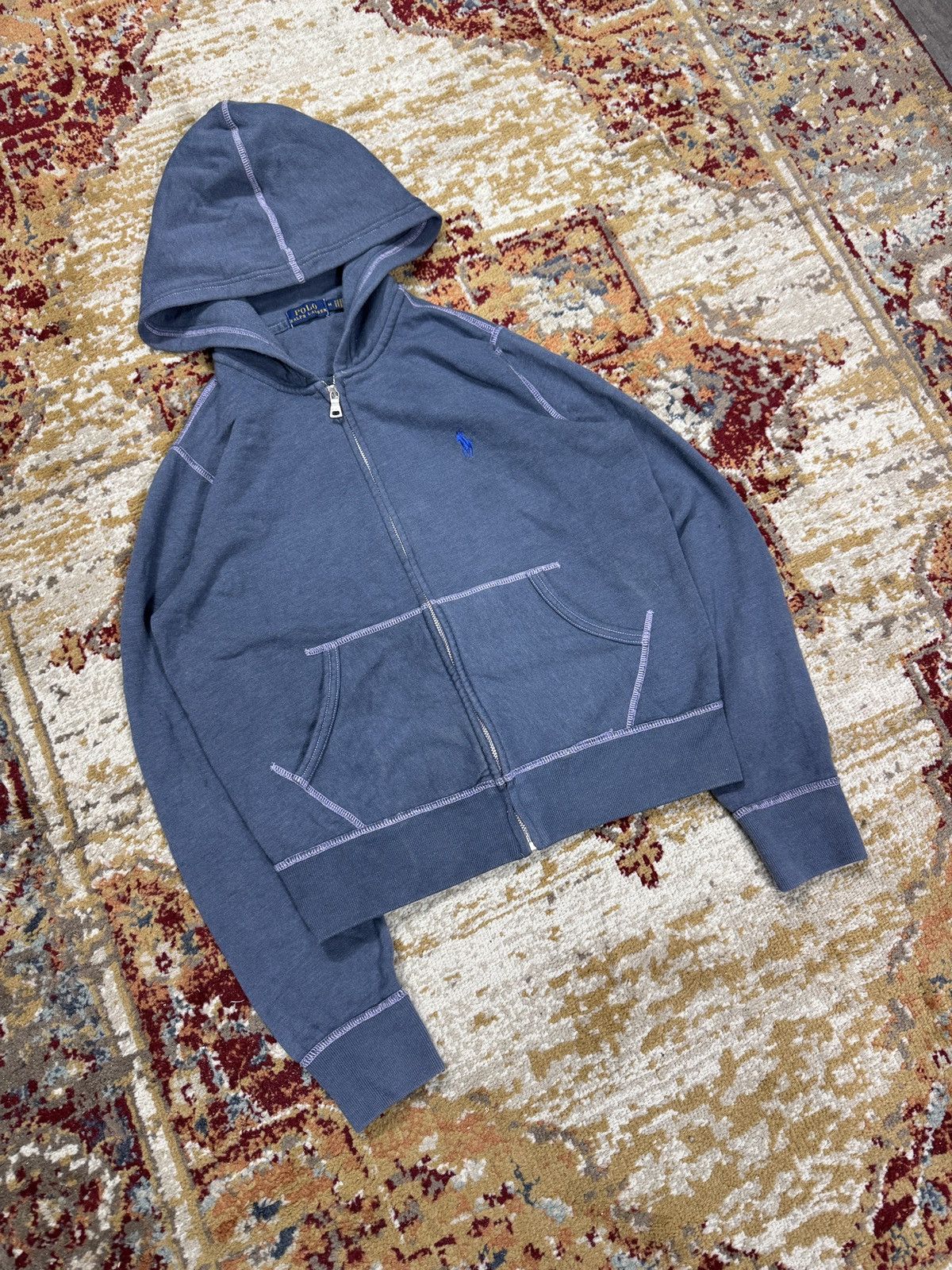 Polo Ralph Lauren Y2K Ralph Lauren Cropped Zip Hoodie Vintage Boxy Size US XS / EU 42 / 0 - 1 Thumbnail