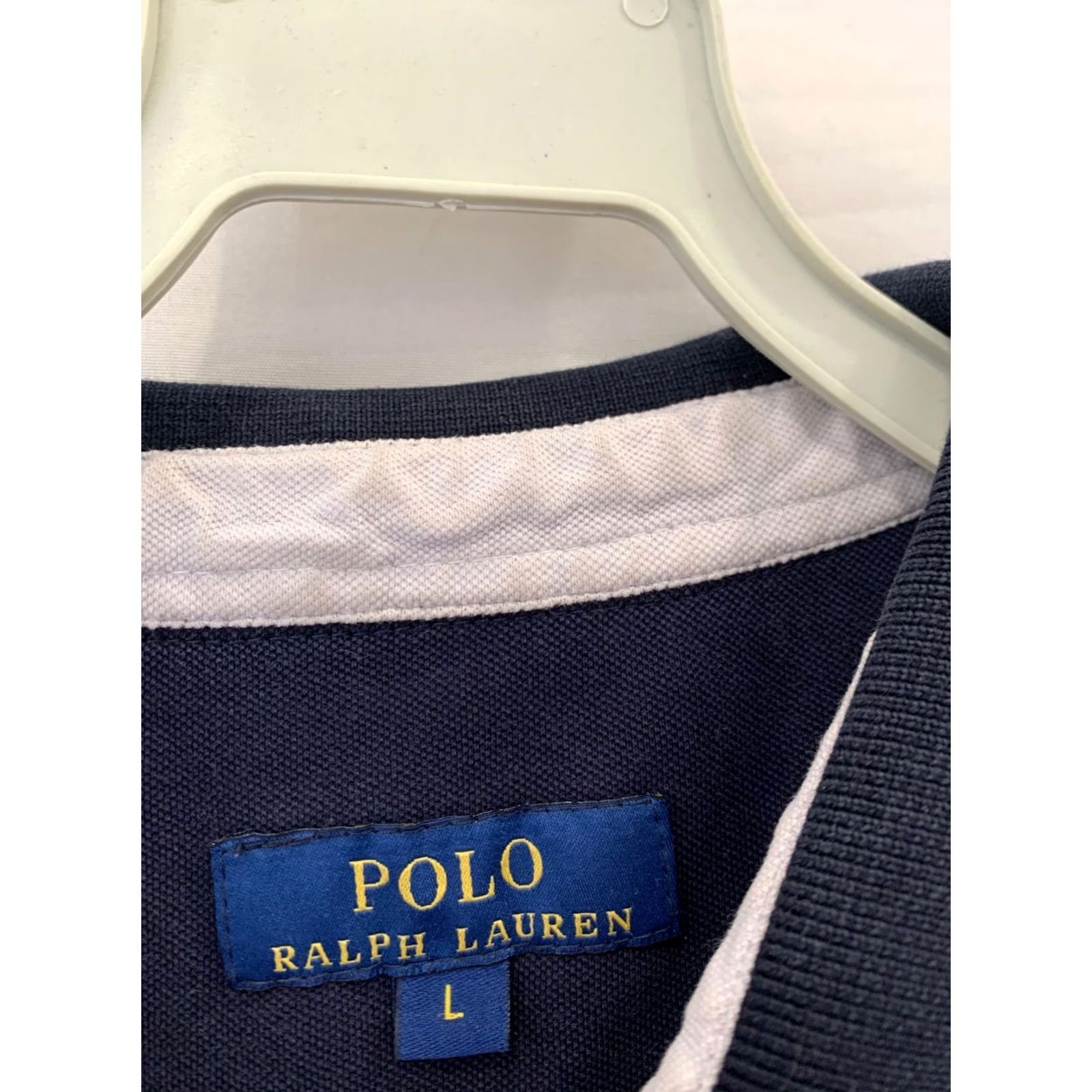 Ralph Lauren Polo Ralph Lauren Long Sleeve Polo Shirt Men's L Navy Blue Sash Crest VI 6 #223 Size US L / EU 52-54 / 3 - 3 Thumbnail