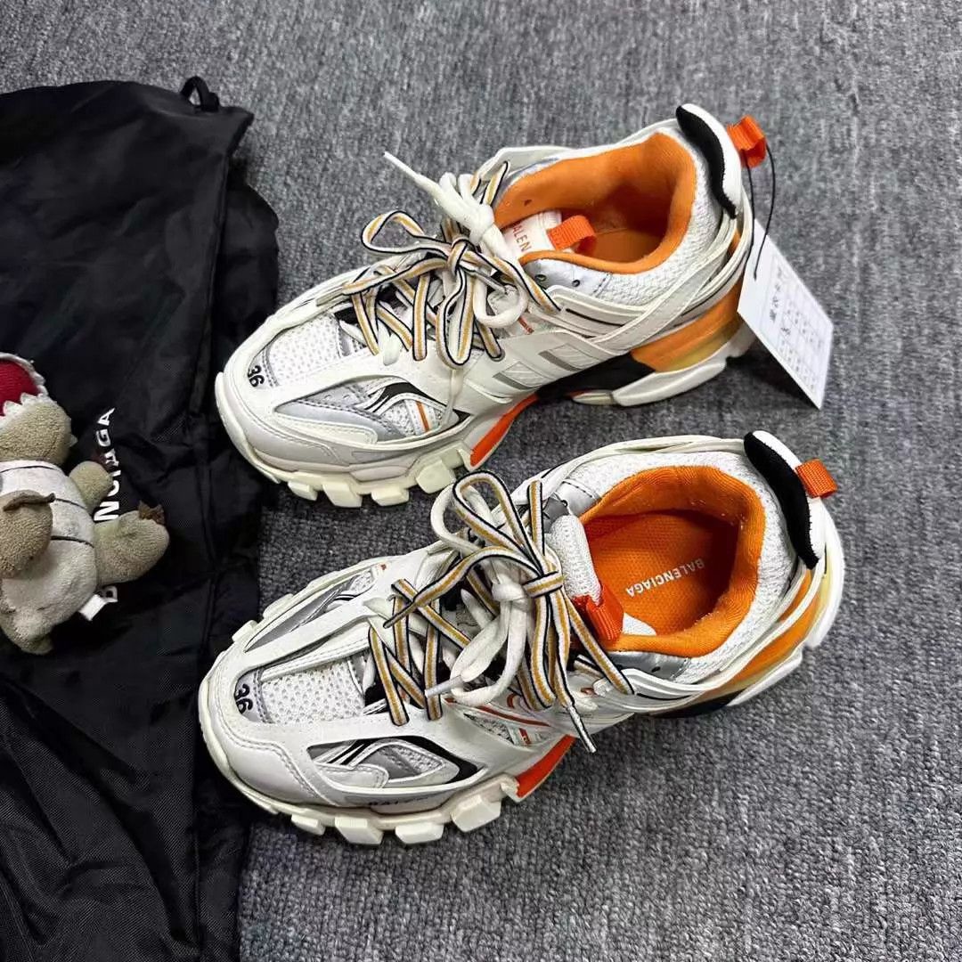 Balenciaga Balenciaga Track 99 New White Orange 36 Size US 5.5 / IT 35.5 - 1 Thumbnail