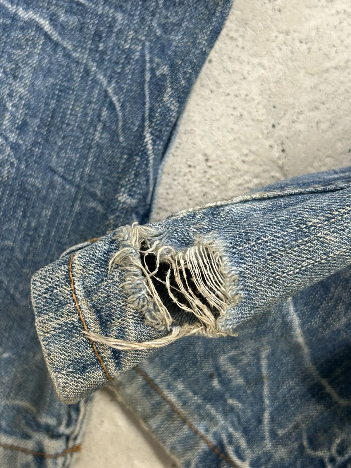 Le Grande Bleu (L.G.B.) Nylaus Distressed Y2K Clawn Marks Archive Rave Watanabe Size US 33 - 18 Thumbnail