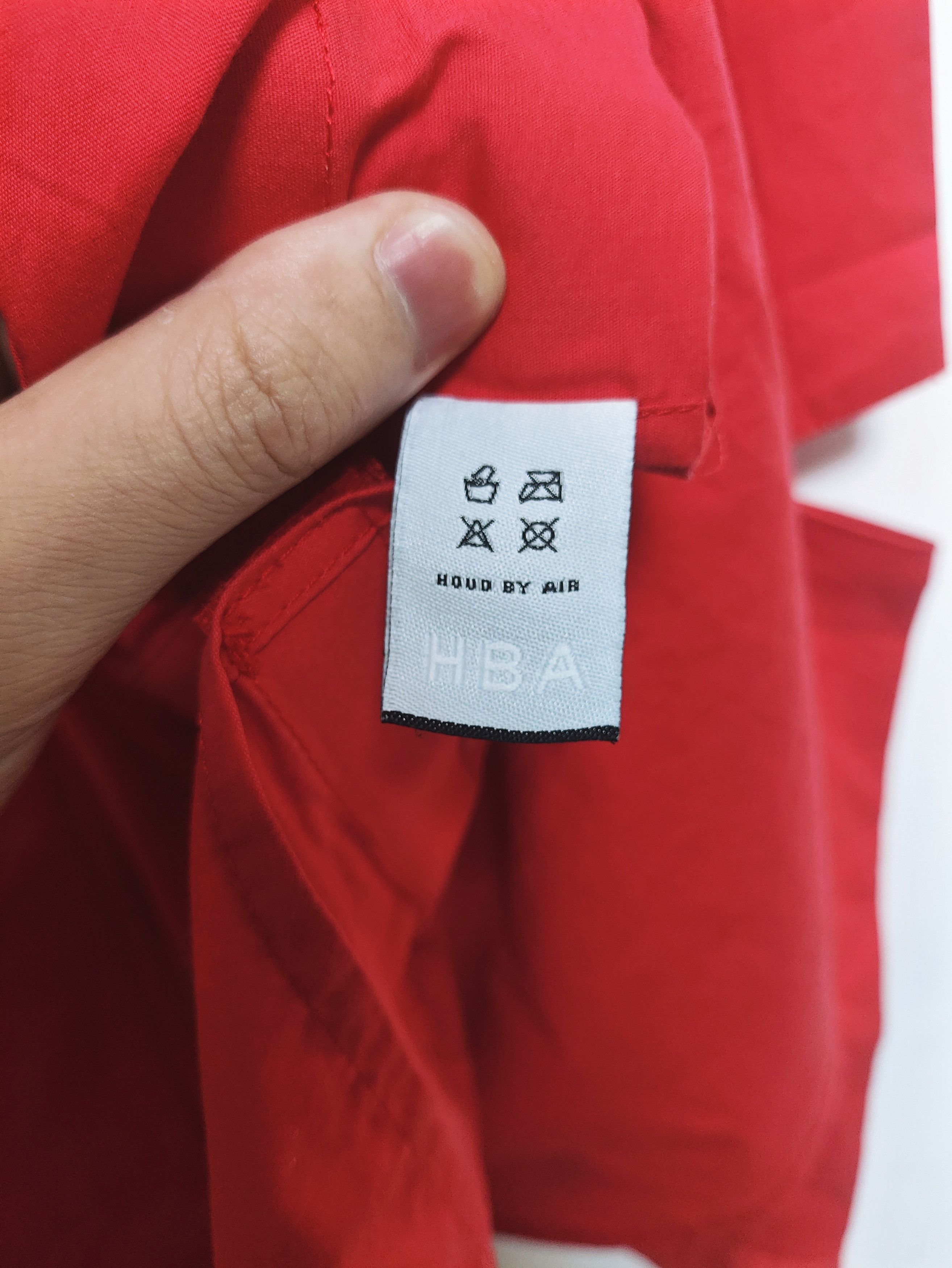 Hood By Air HBA SS14 Blood Red Velcro Strip Shirt Size US L / EU 52-54 / 3 - 8 Thumbnail