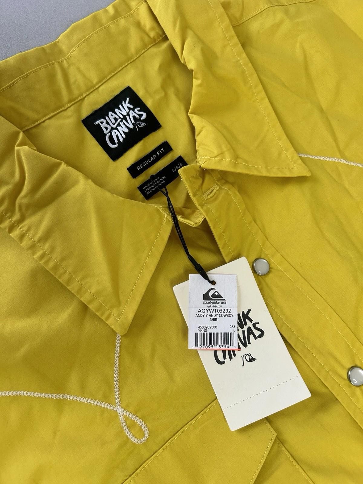 Quiksilver Quiksilver Blank Canvas Yellow Button Up Shirt Large NWT Size US L / EU 52-54 / 3 - 3 Thumbnail
