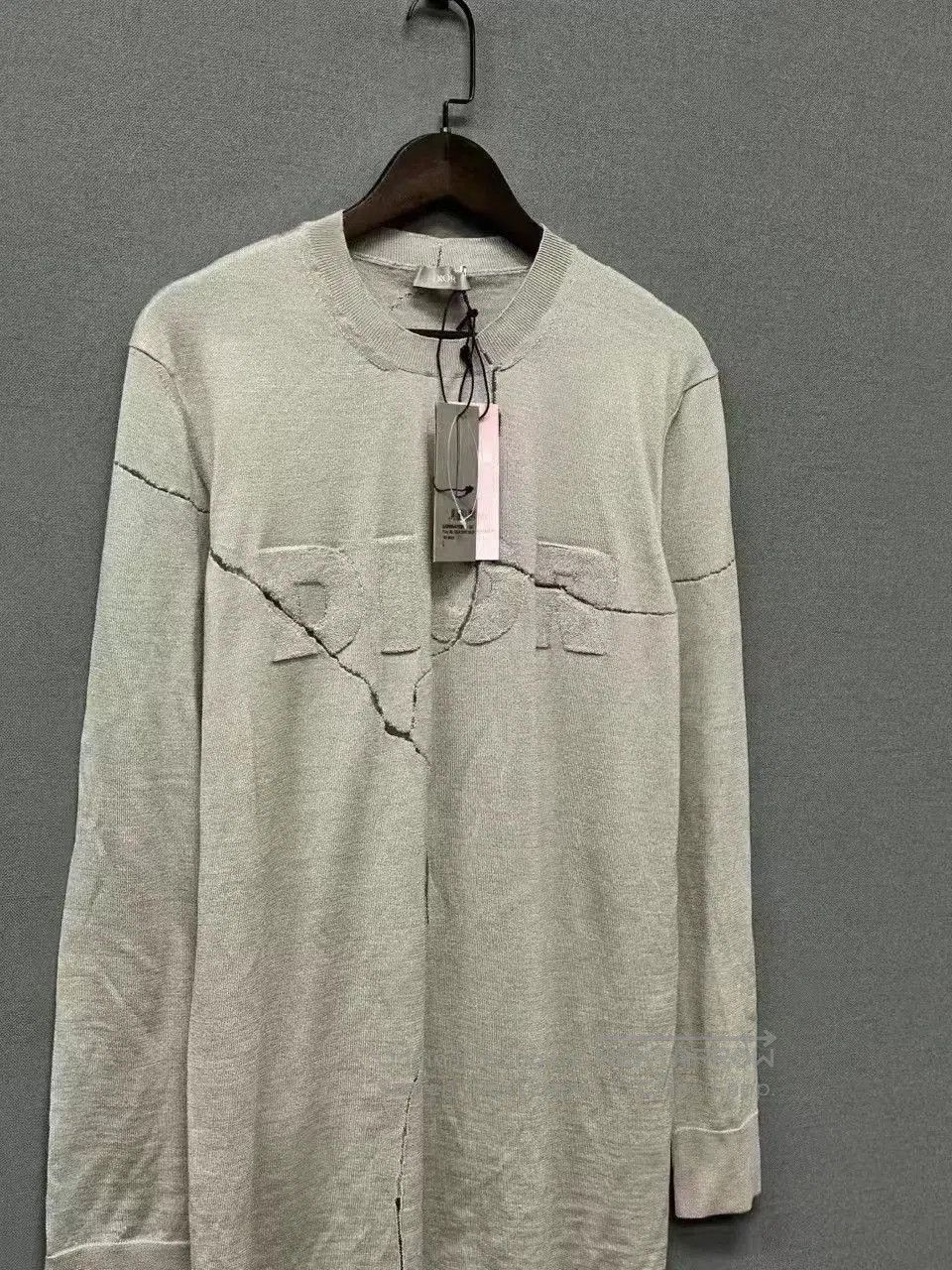 Dior Dior Cracked Knit Long Sleeve Top. Size L / US 10 / IT 46 - 2 Thumbnail