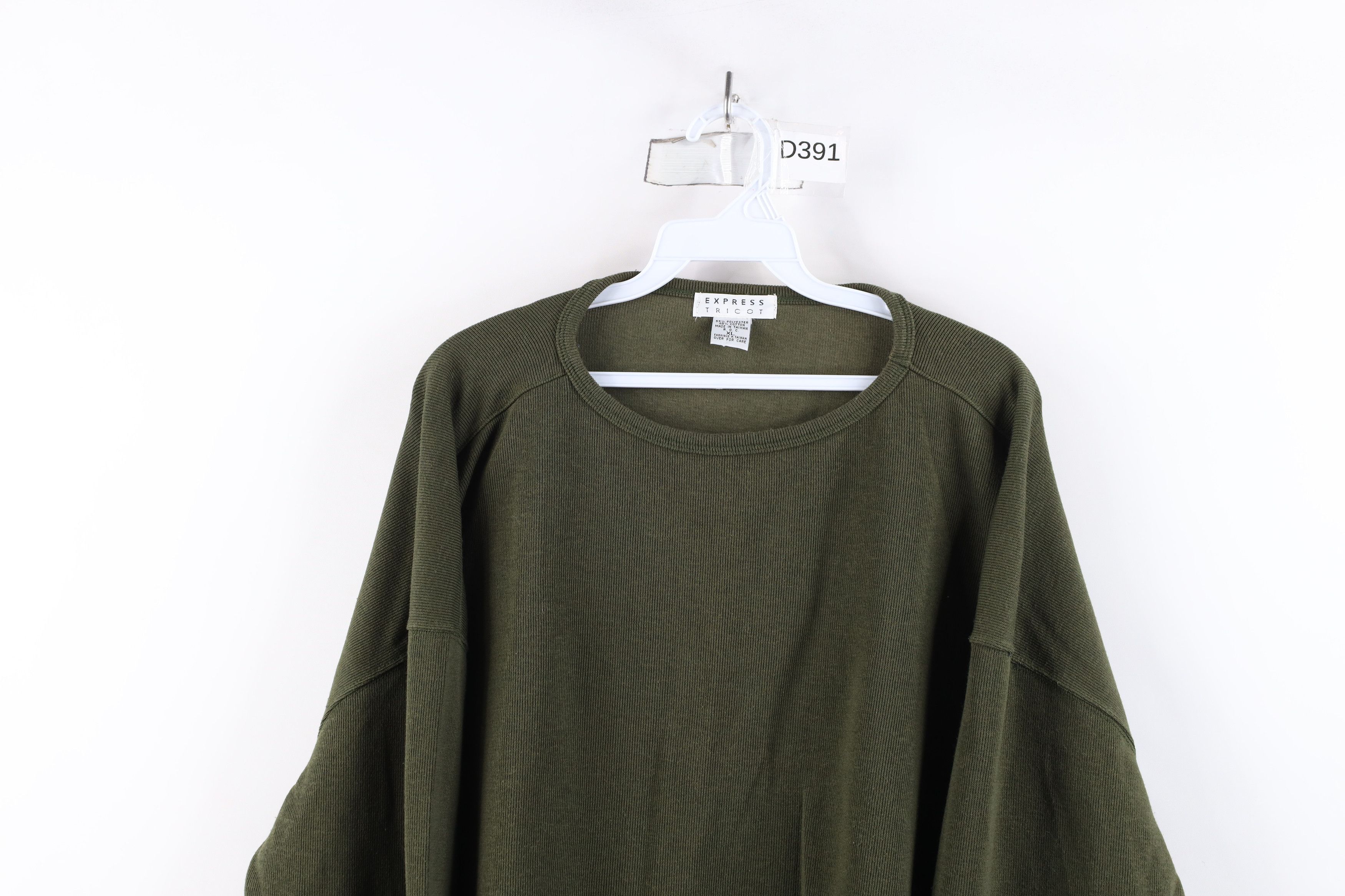 Express × Vintage Vintage 90s Express Thermal Ribbed Knit 3/4 Sleeve T-Shirt Size XL / US 12-14 / IT 48-50 - 2 Thumbnail