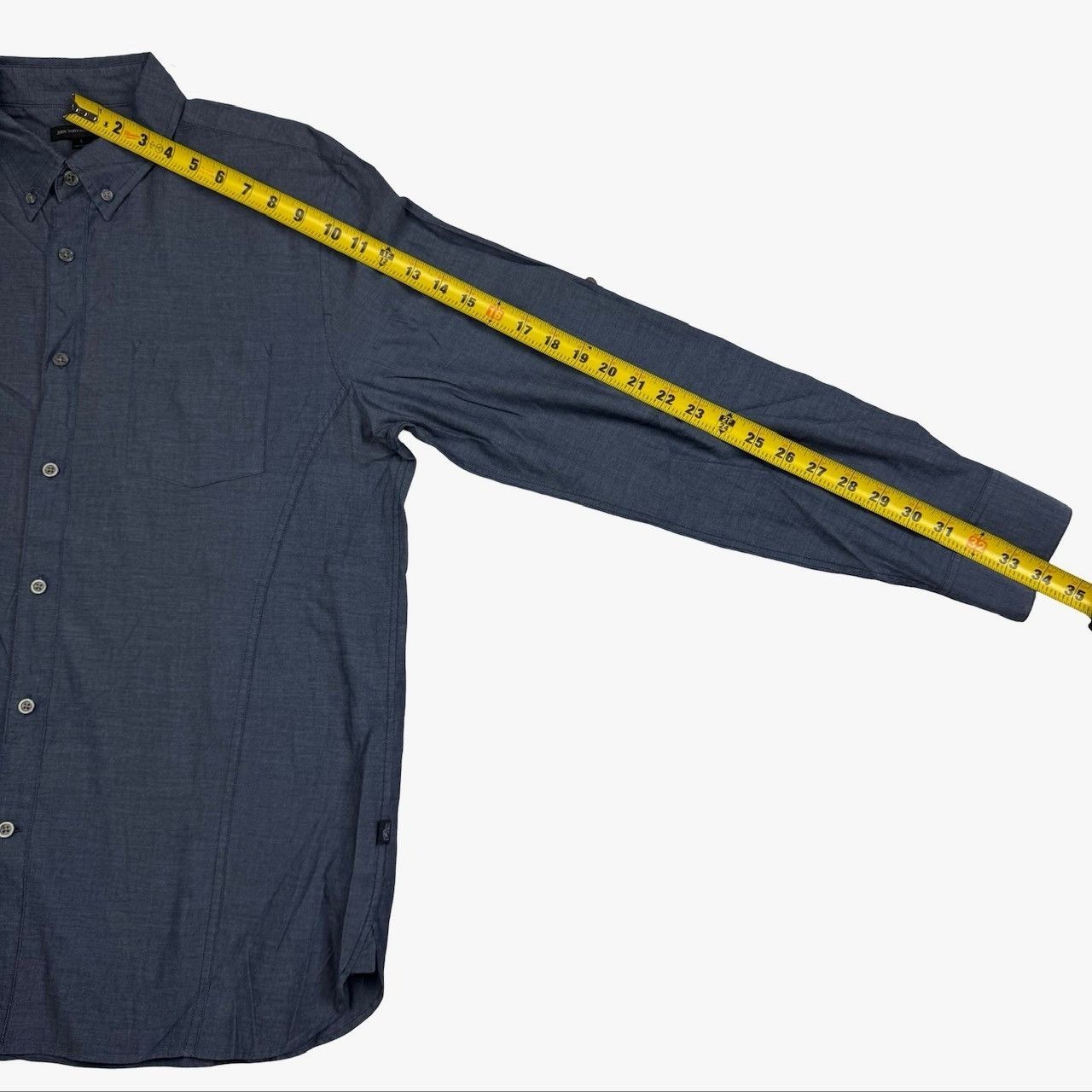 John Varvatos John Varvatos Men's 100% Cotton L/S Button Shirt Blue • Larg Size US L / EU 52-54 / 3 - 7 Thumbnail