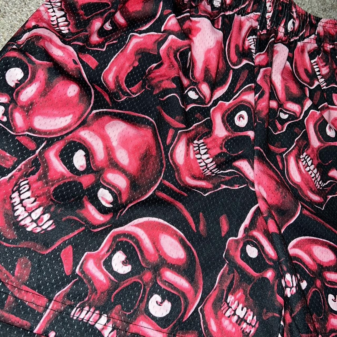 Other liquid blue skull style print red shorts mesh Size US 32 / EU 48 - 5 Thumbnail