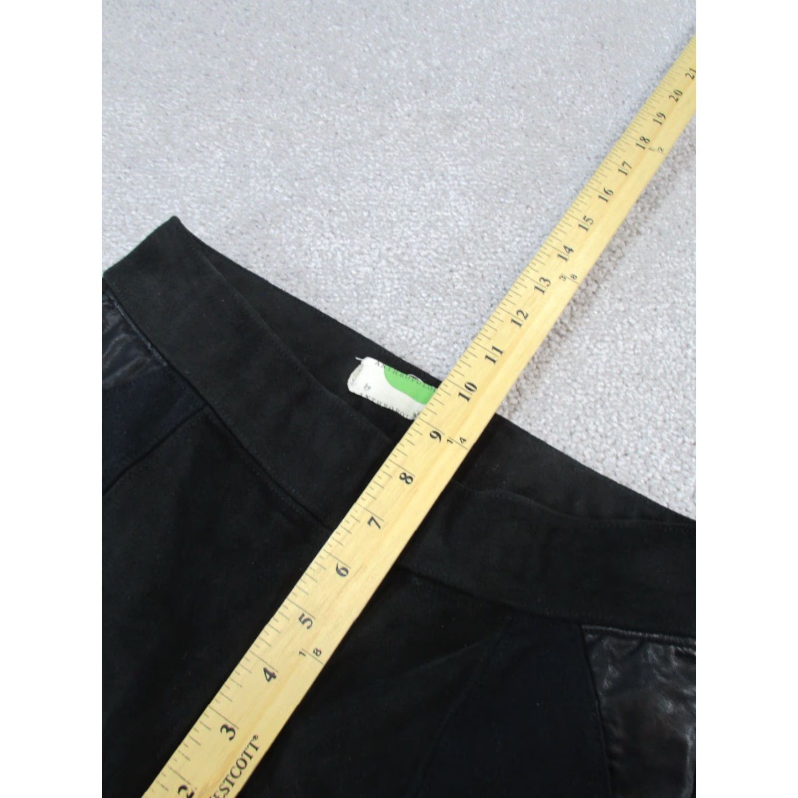 Anthropologie VINTAGE Anthropologie Leggings Women’s 25 Black Faux Suede & Leather Ankle 25 Black Bohemian Womens Size 42" / US 20 - 6 Thumbnail