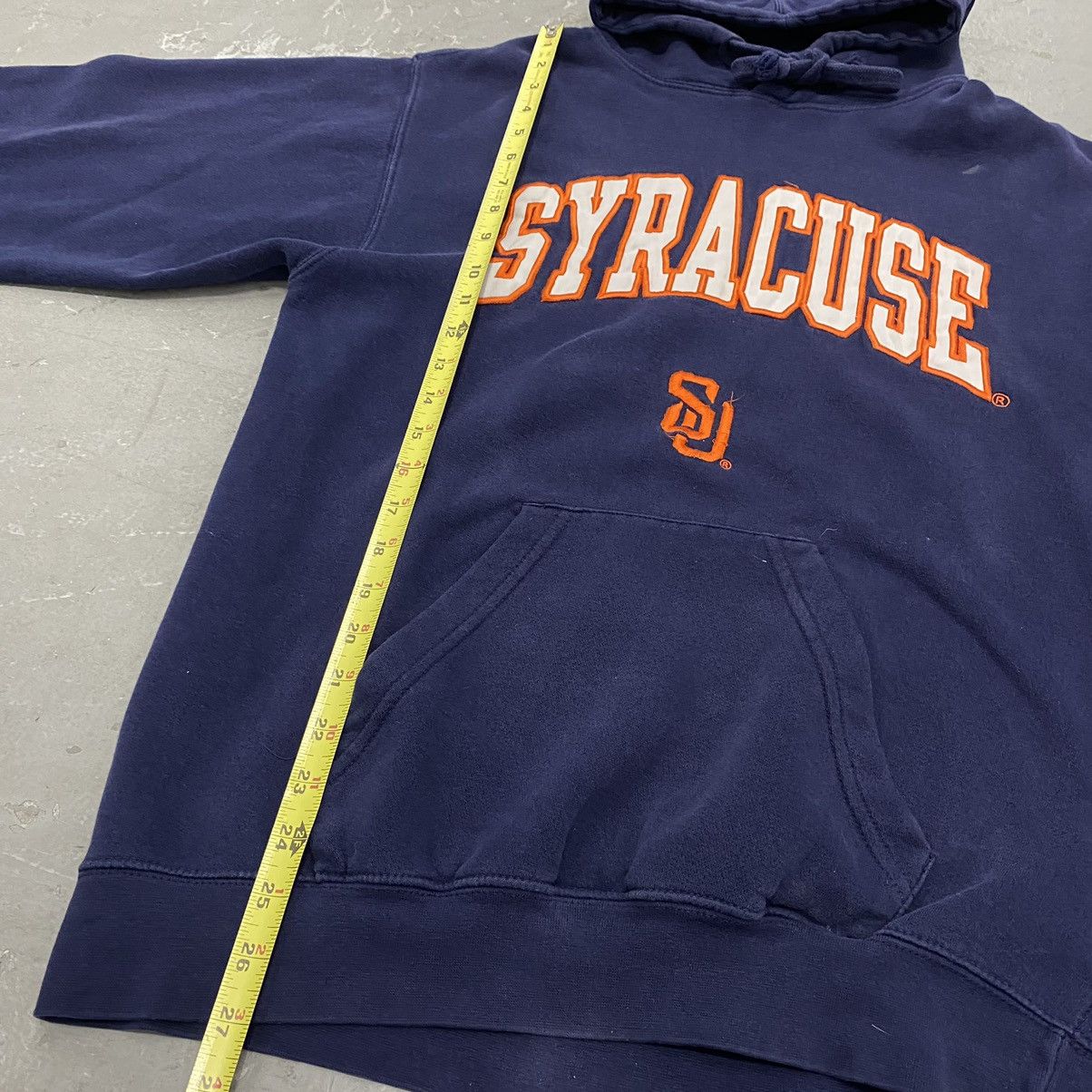 Japanese Brand × Vintage Vtg 90s Syracuse Embroidered Spellout Hoodie Baggy Grunge Size US M / EU 48-50 / 2 - 3 Thumbnail