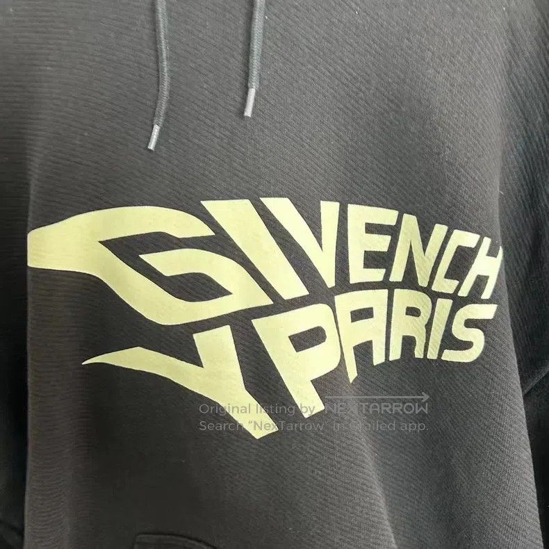 Givenchy Givenchy Black logo lettering print hooded sweatshirt Size US XL / EU 56 / 4 - 6 Thumbnail