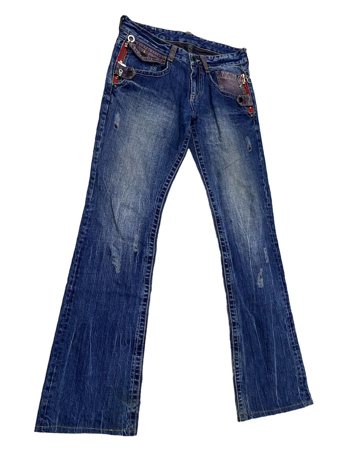 FLARE JAPANESE BRAND SEMANTIC DESIGN RIPPED STYLE PAINTED