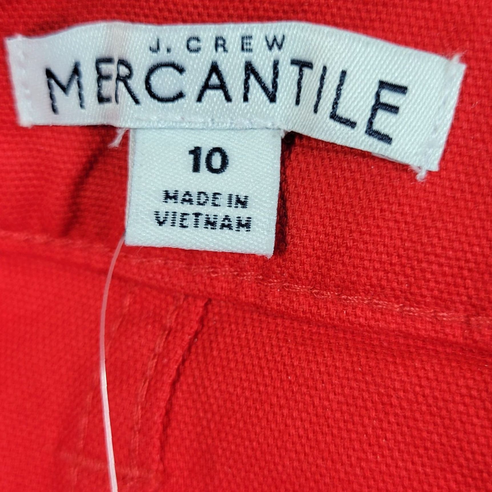 J.Crew VINTAGE? J. Crew Mercantile Canvas Womens Red Button Front Skirt Mini 10 New With Tags Red Womens Skirt Canvas 17.5" Waist 17" Short/Mini 10 Size 32" / US 10 / IT 46 - 3 Thumbnail
