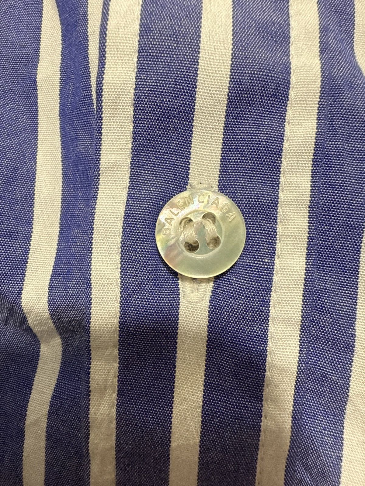 Balenciaga Balenciaga Striped Button Up Shirt XL Size US L / EU 52-54 / 3 - 7 Thumbnail
