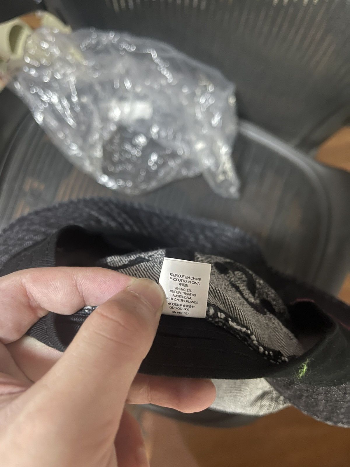 Supreme Supreme black fade jacquard denim crusher s/m Size ONE SIZE - 5 Thumbnail