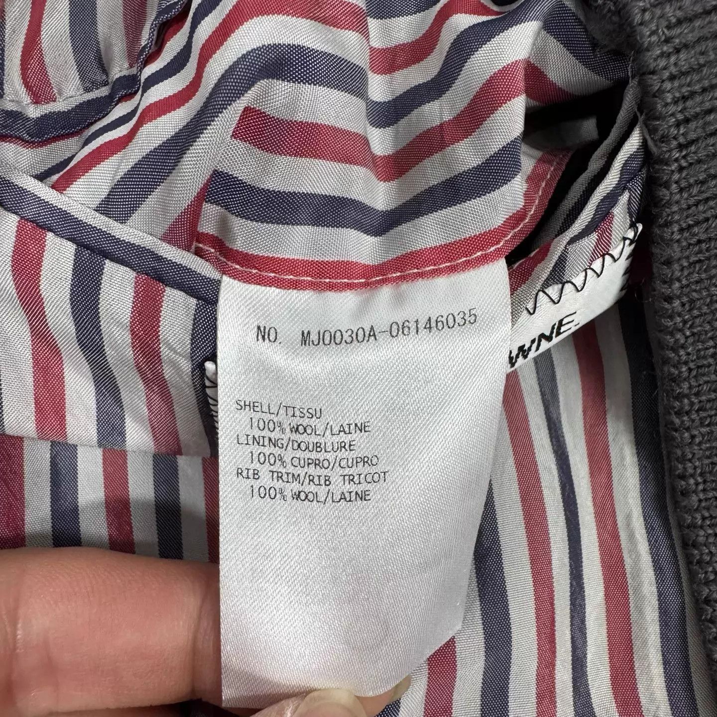 Thom Browne TB 4-Stripe Gray Baseball Jacket US 3 99 New Size US L / EU 52-54 / 3 - 7 Thumbnail
