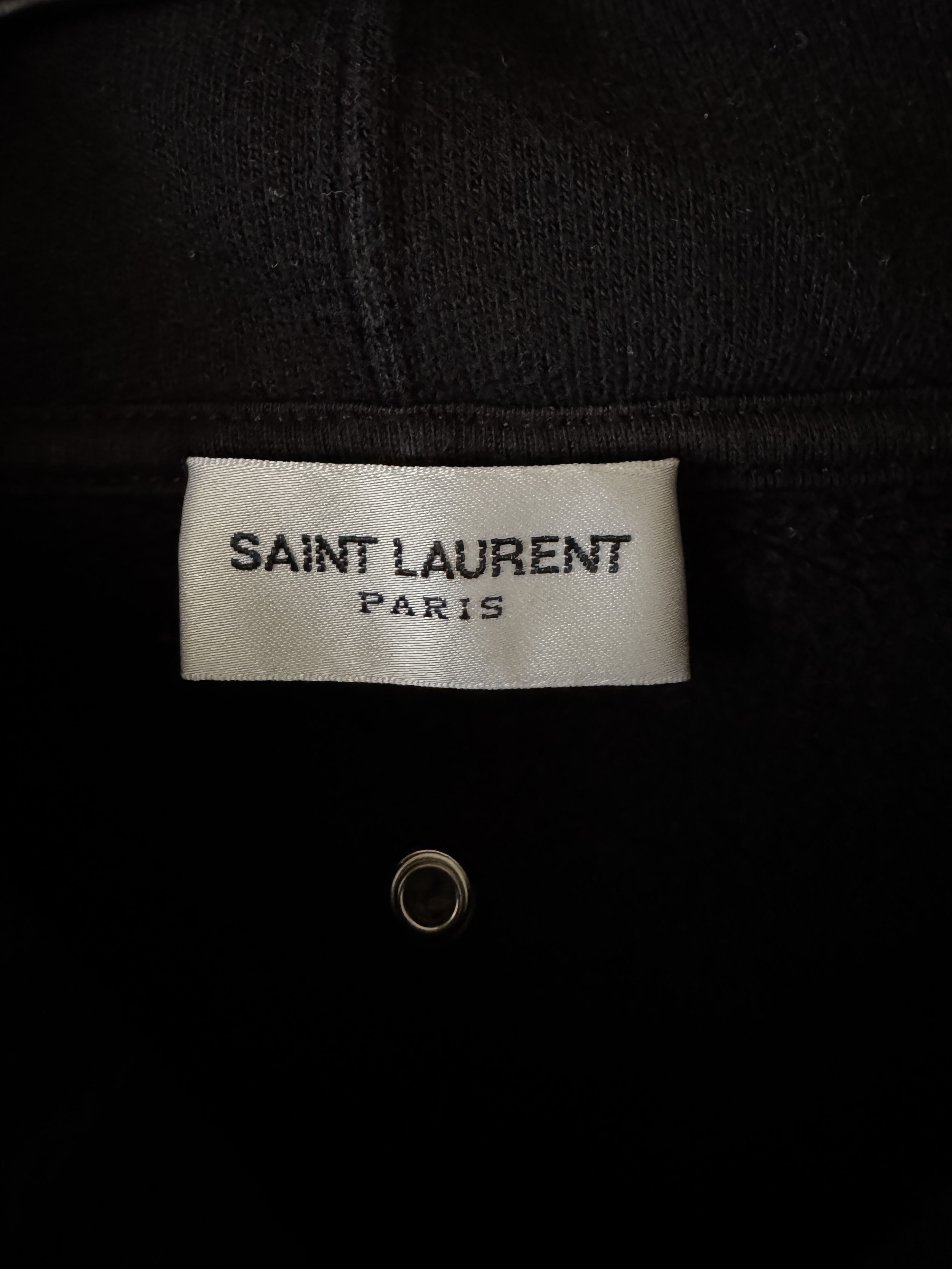 Saint Laurent Paris Saint Laurent Logo Hoodie Studded Rings Size US L / EU 52-54 / 3 - 6 Thumbnail