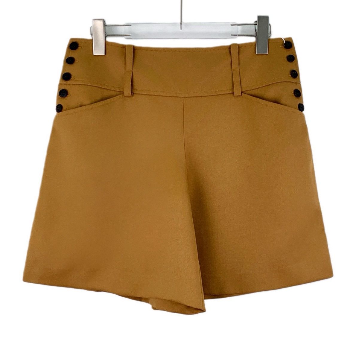 Hermes Hermes Brown High-waist Wool Shorts K26WX Size 26" / US 2 / IT 38 - 1 Thumbnail
