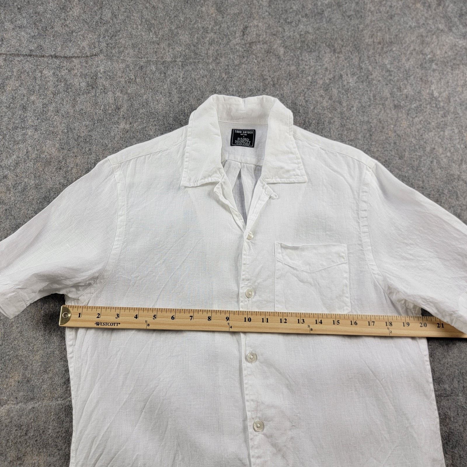 Todd Snyder Todd Snyder Baird McNutt Sea Soft Linen Shirt Short Sleeve Size US S / EU 44-46 / 1 - 3 Thumbnail