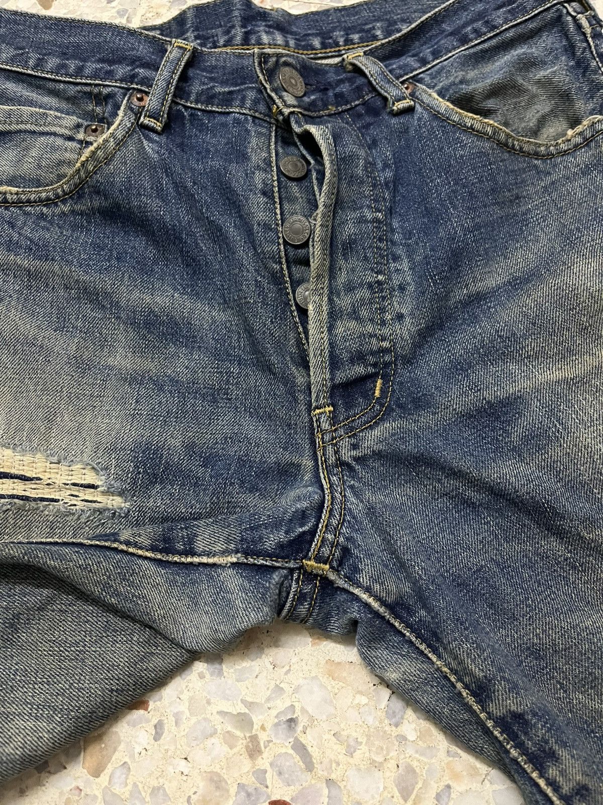 Levi's Vintage Clothing Levi’s 503B Vintage Selvedge Denim Heavy Fade Rare Size US 29 - 7 Thumbnail