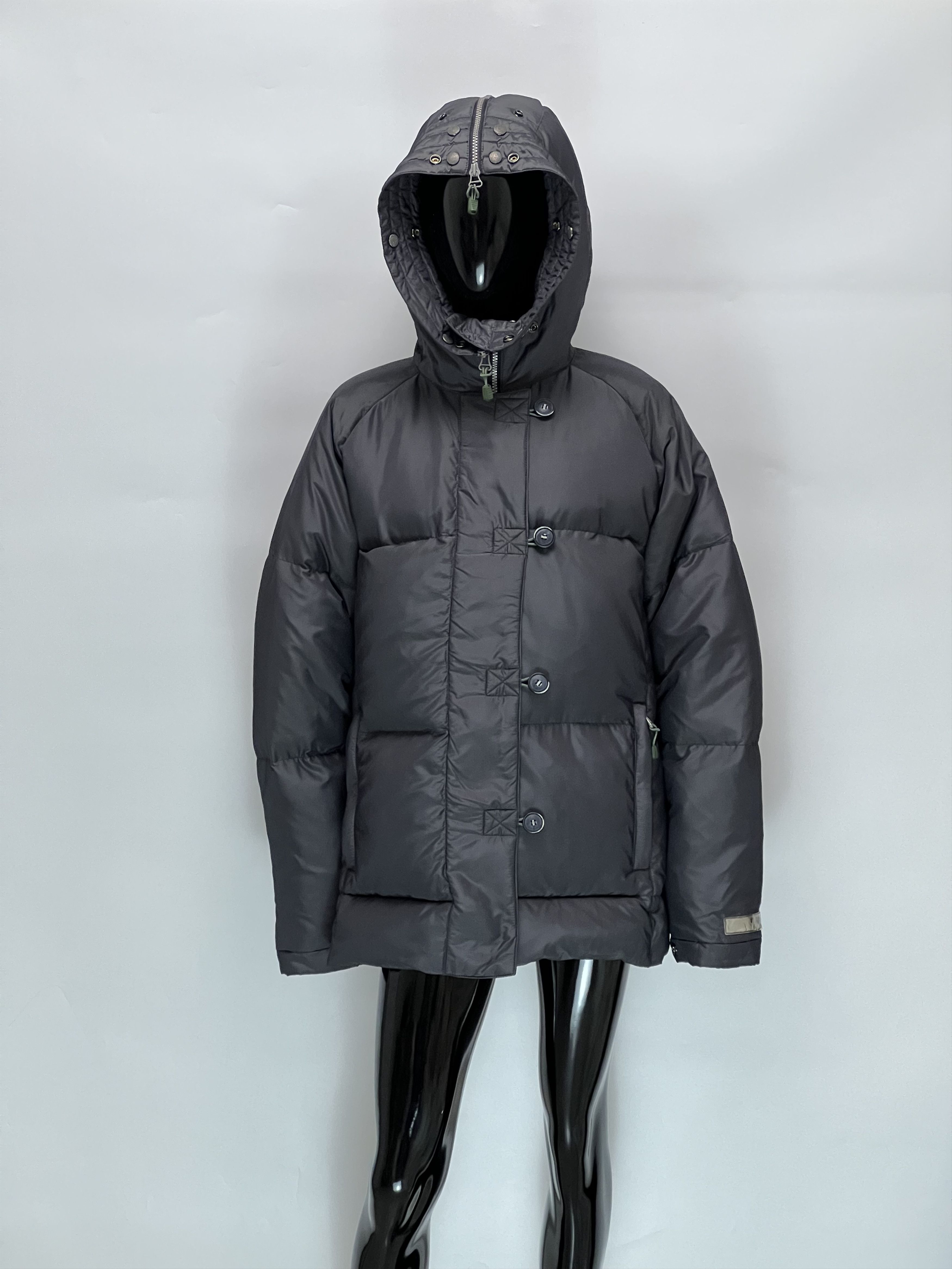 JET SET Jet Set Vintage Women's Gray Puffer Down Jacket Size L/XL Size XL / US 12-14 / IT 48-50 - 1 Thumbnail