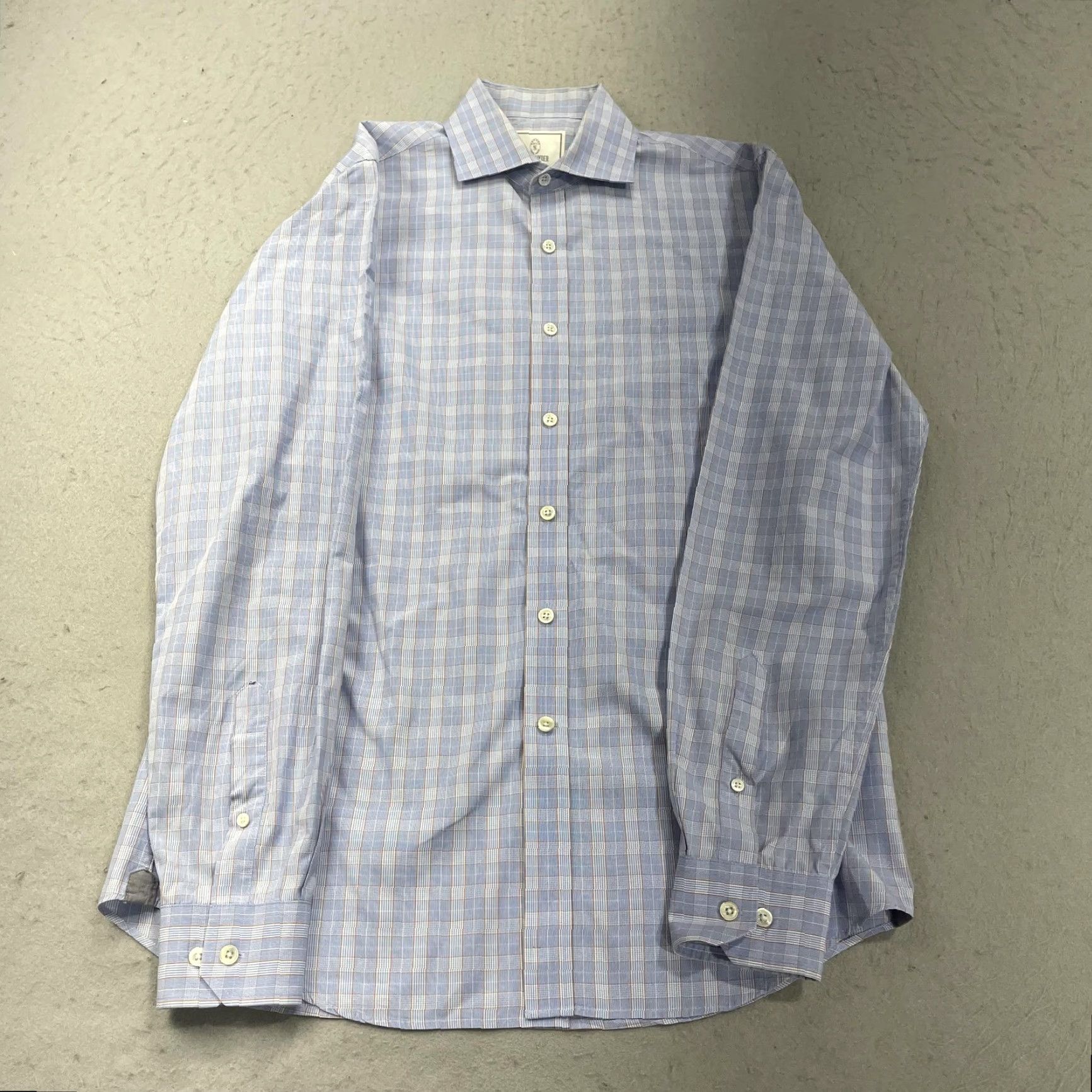 Todd Snyder Todd Snyder Shirt Mens 15.5 34/35 Blue Plaid Cotton Long Sleeve Dress Shirt Size 42R - 2 Thumbnail