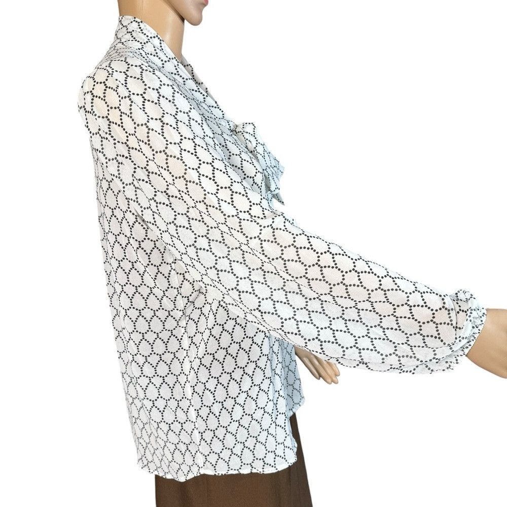 Adrianna Papell NWT New $79 Adrianna Papell Chiffon Long Sleeve Neck Tie Bl Size S / US 4 / IT 40 - 3 Thumbnail