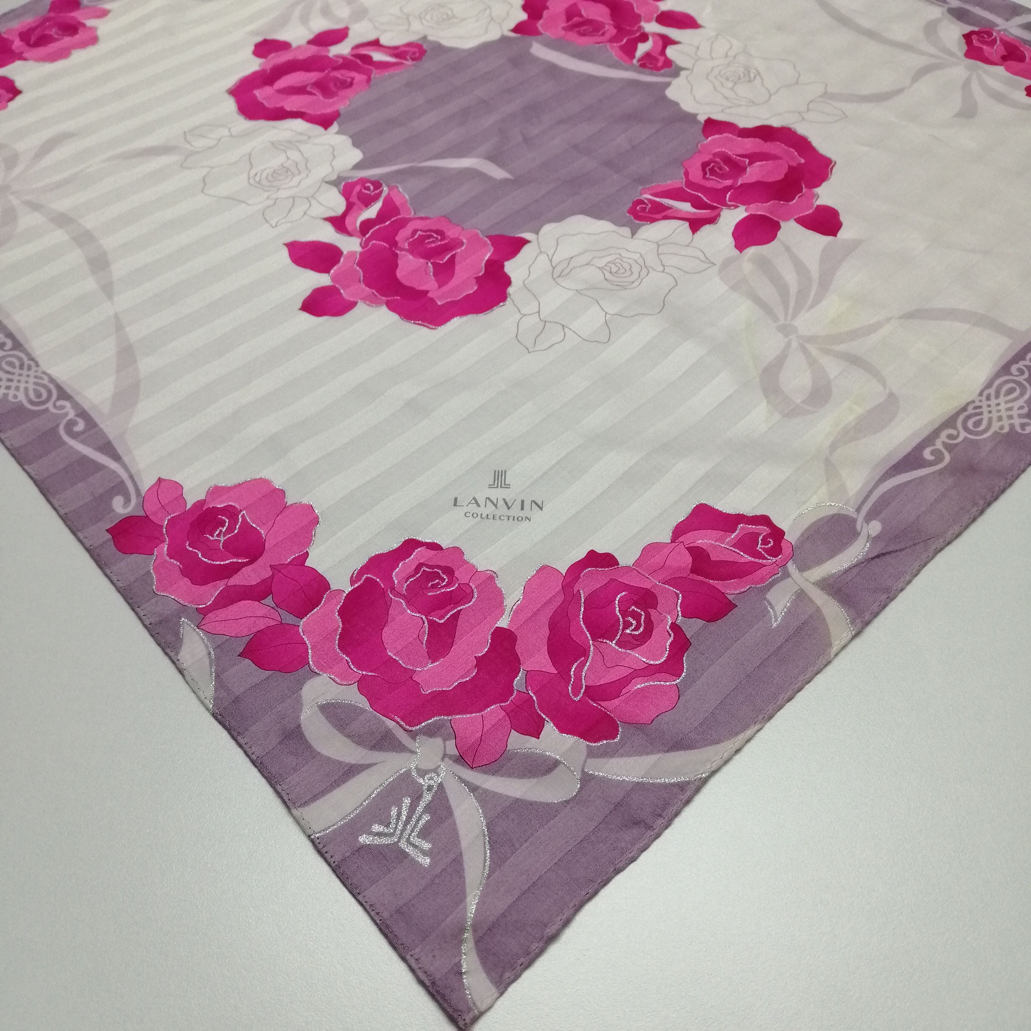 Lanvin Vintage Lanvin Handkerchief/Neckerchief/Bandana-KD2356 Size ONE SIZE - 6 Thumbnail