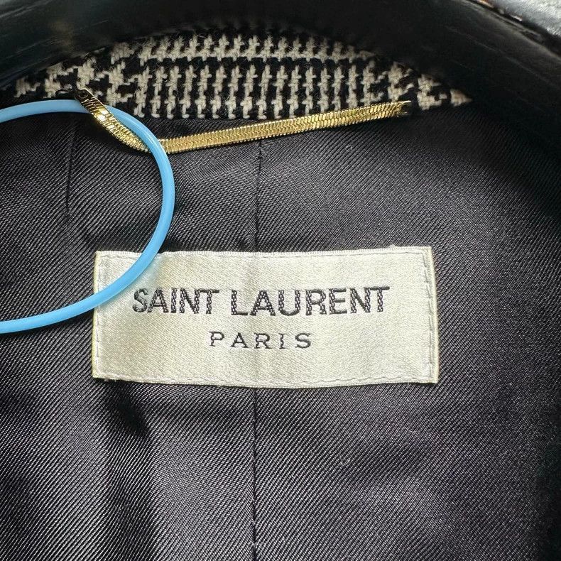 Saint Laurent Paris saint Laurent parisHoundstooth cropped blazer jacket 2503- Size XXS / US 00 / IT 34 - 3 Thumbnail