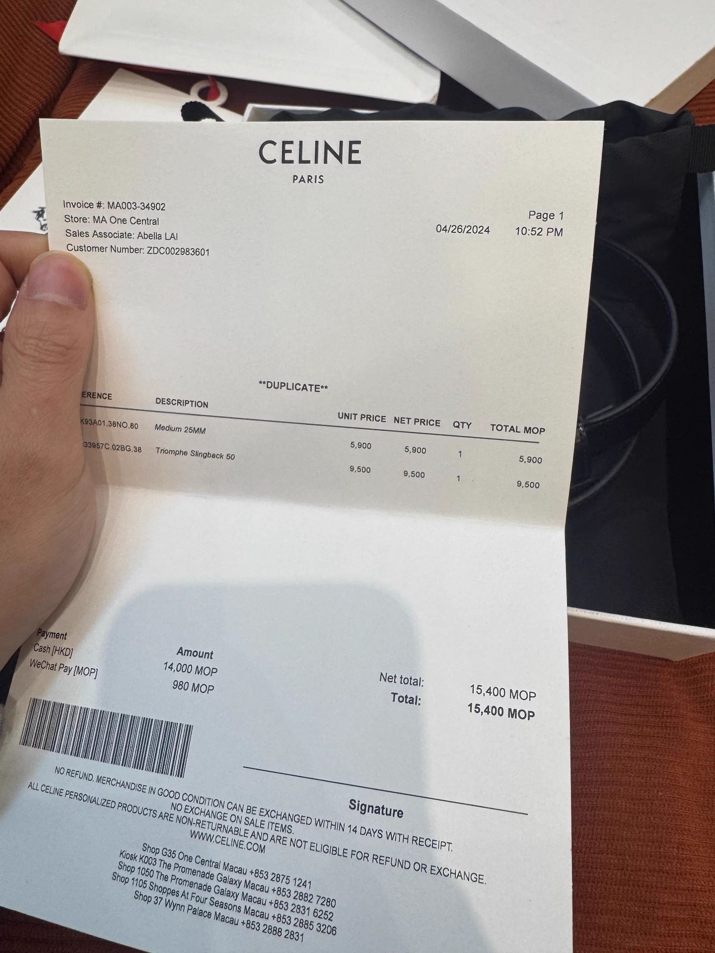 Celine CELINE Triomphe Belt 80 Black & Gold Size ONE SIZE - 3 Thumbnail