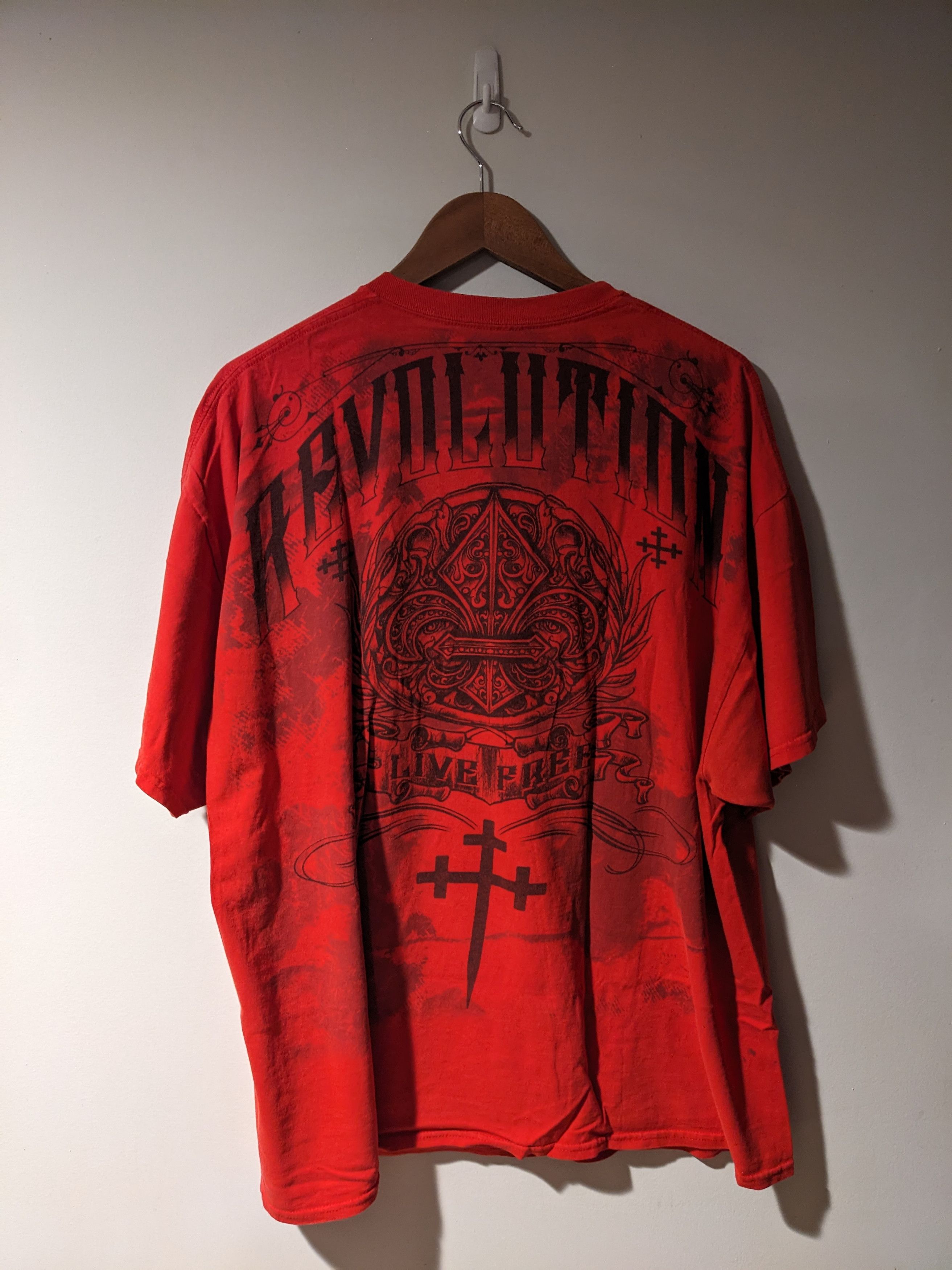 Affliction × Southpole × Vintage Vintage Y2K Mma Elite Revolution Live Affliction T-Shirt Size US XXL / EU 58 / 5 - 8 Thumbnail
