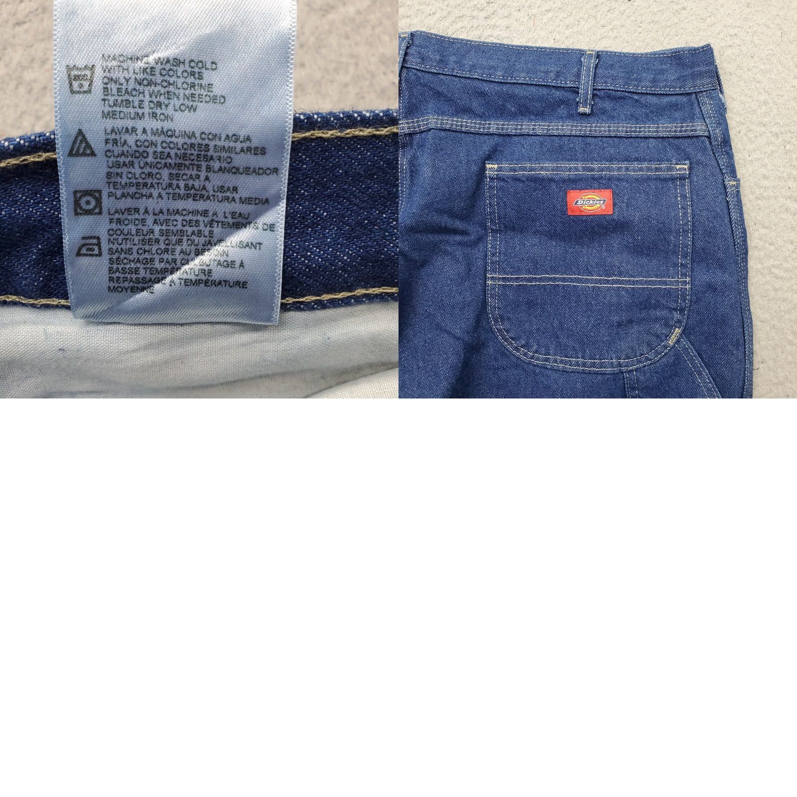 Dickies Dickies Mens Carpenter Jeans Blue Denim Relaxed Fit Hammer Loop Straight Leg 40 XS? Size US 40 / EU 56 - 8 Thumbnail