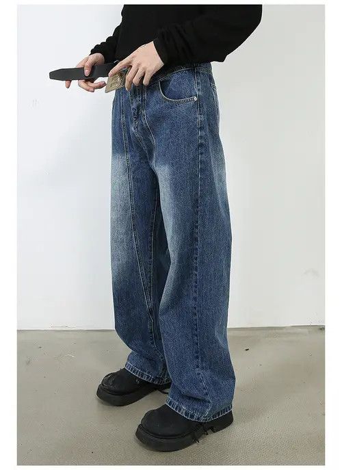 Other Washed loose straight-leg versatile casual jeans Size US 32 / EU 48 - 6 Thumbnail