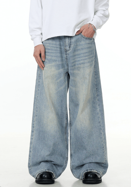 Japanese Brand × Jean American retro washed all-match loose casual cleanfit jeans Size US 34 / EU 50 - 1 Thumbnail