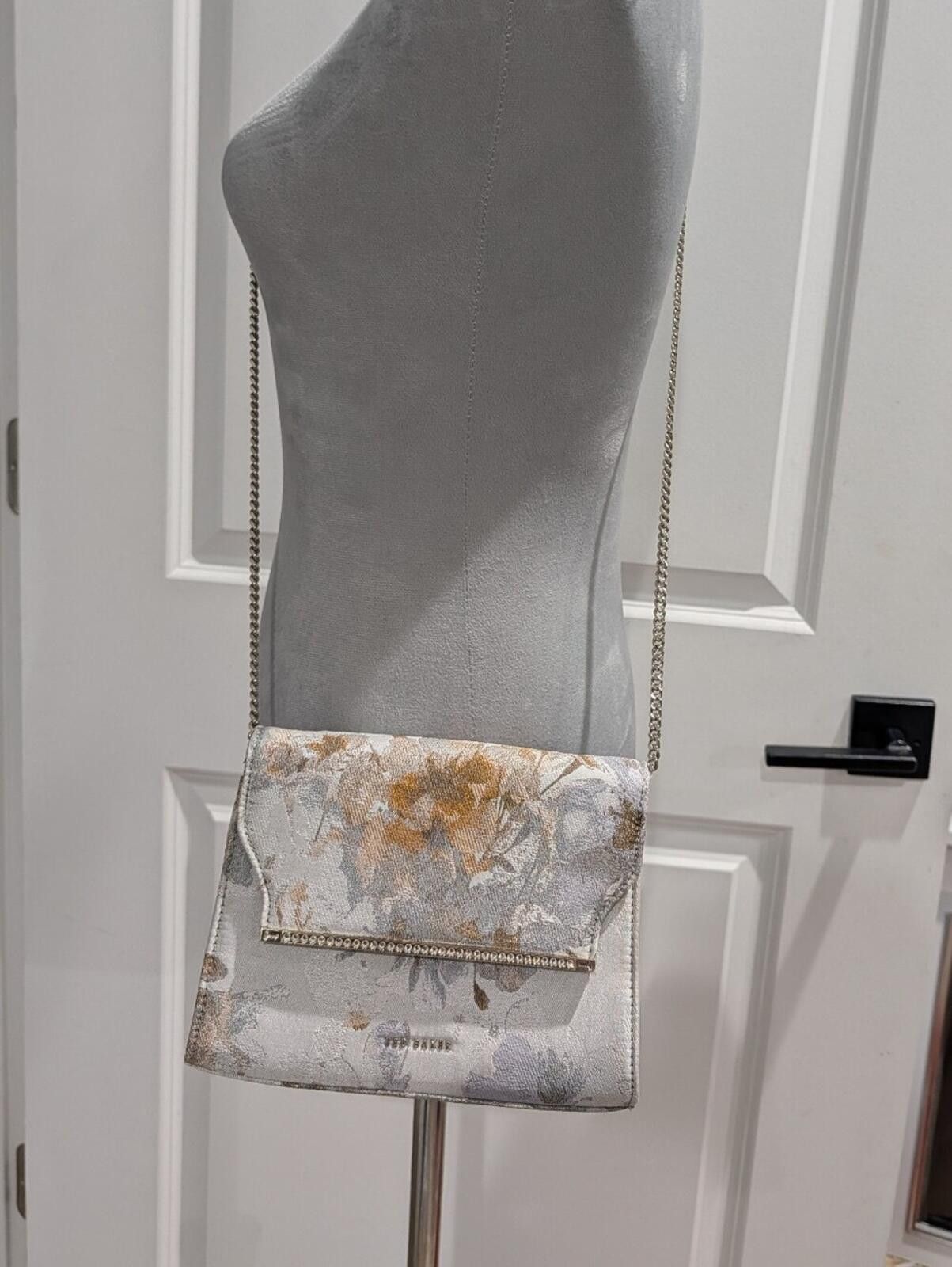 Ted Baker Ted Baker Floral Metallic Clutch - Ivory & Gold Size ONE SIZE - 2 Thumbnail