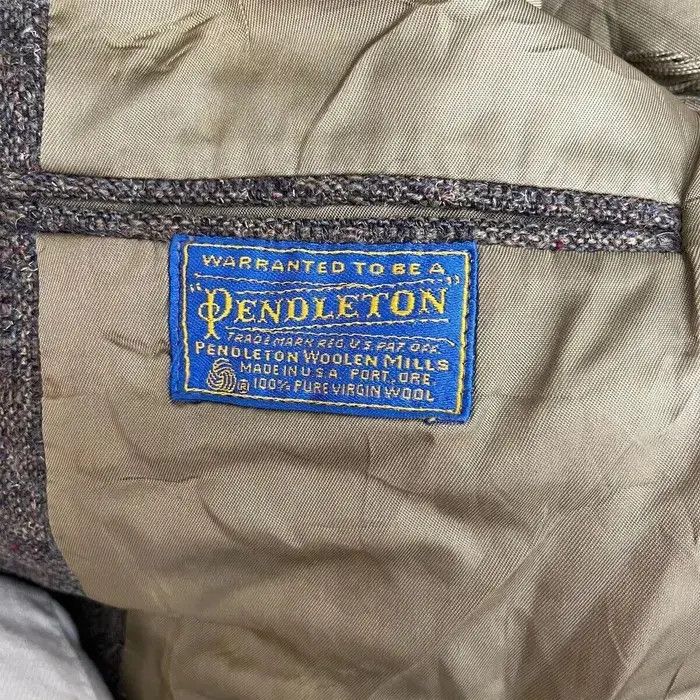 Pendleton Vtg 90’ PENDLETON Made In USA Pure Virgin Wool Blazer Coat Size 46R - 5 Thumbnail
