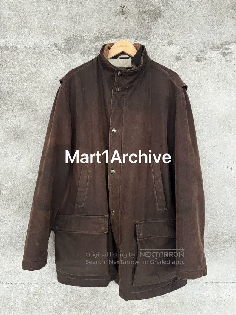 Loro Piana LORO PIANA Hunting Jacket with Fur Collar Size US XXL / EU 58 / 5 - 1 Thumbnail