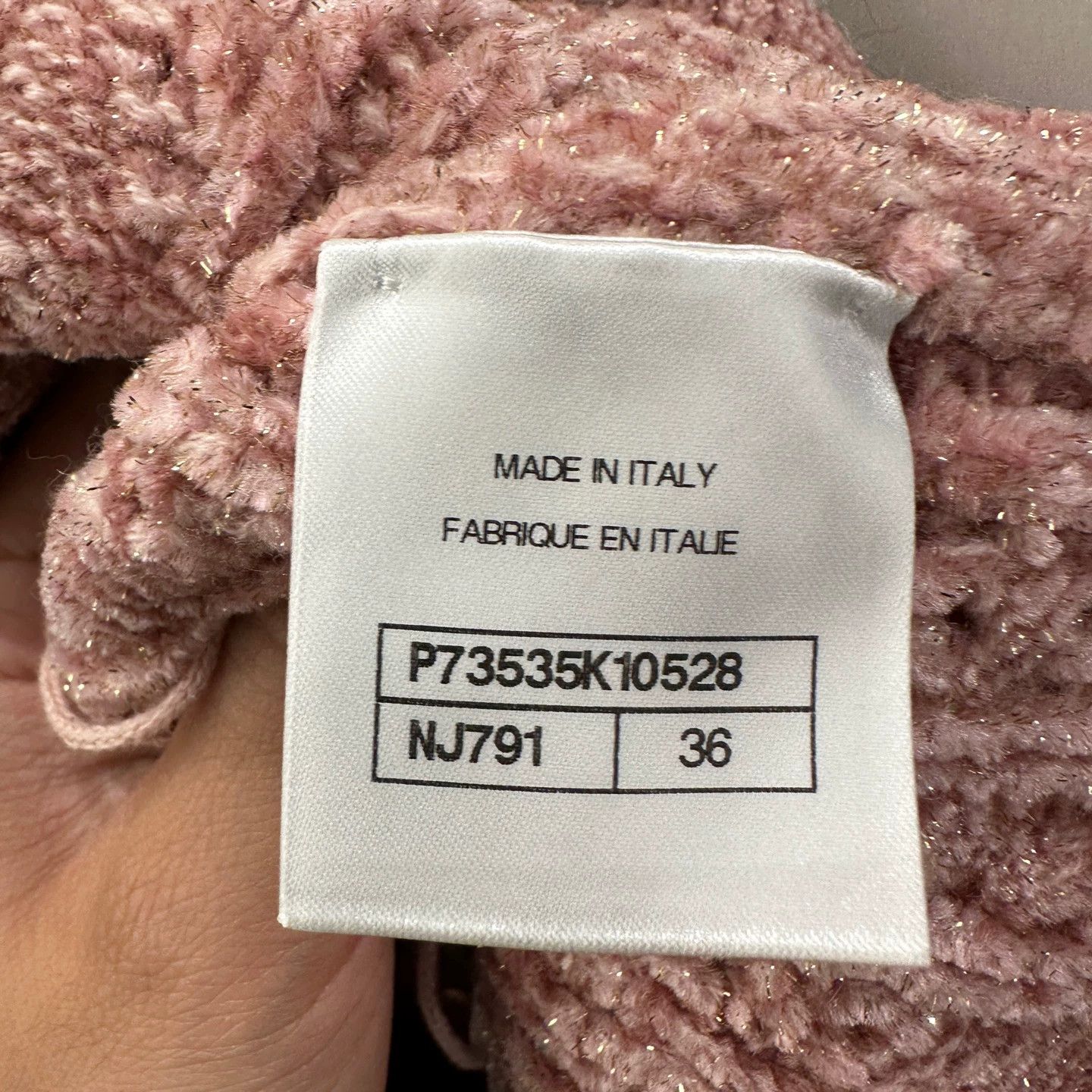 Chanel CHANEL mar370 sequin logo pink gold knit cardigan 36 Size XS / US 0-2 / IT 36-38 - 4 Thumbnail