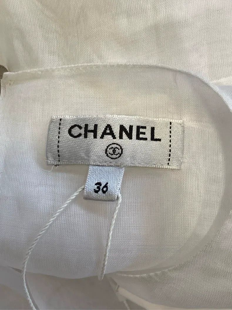Chanel Chanel 23b white medium-sleeved ruffled shirt Size XS / US 0-2 / IT 36-38 - 4 Thumbnail