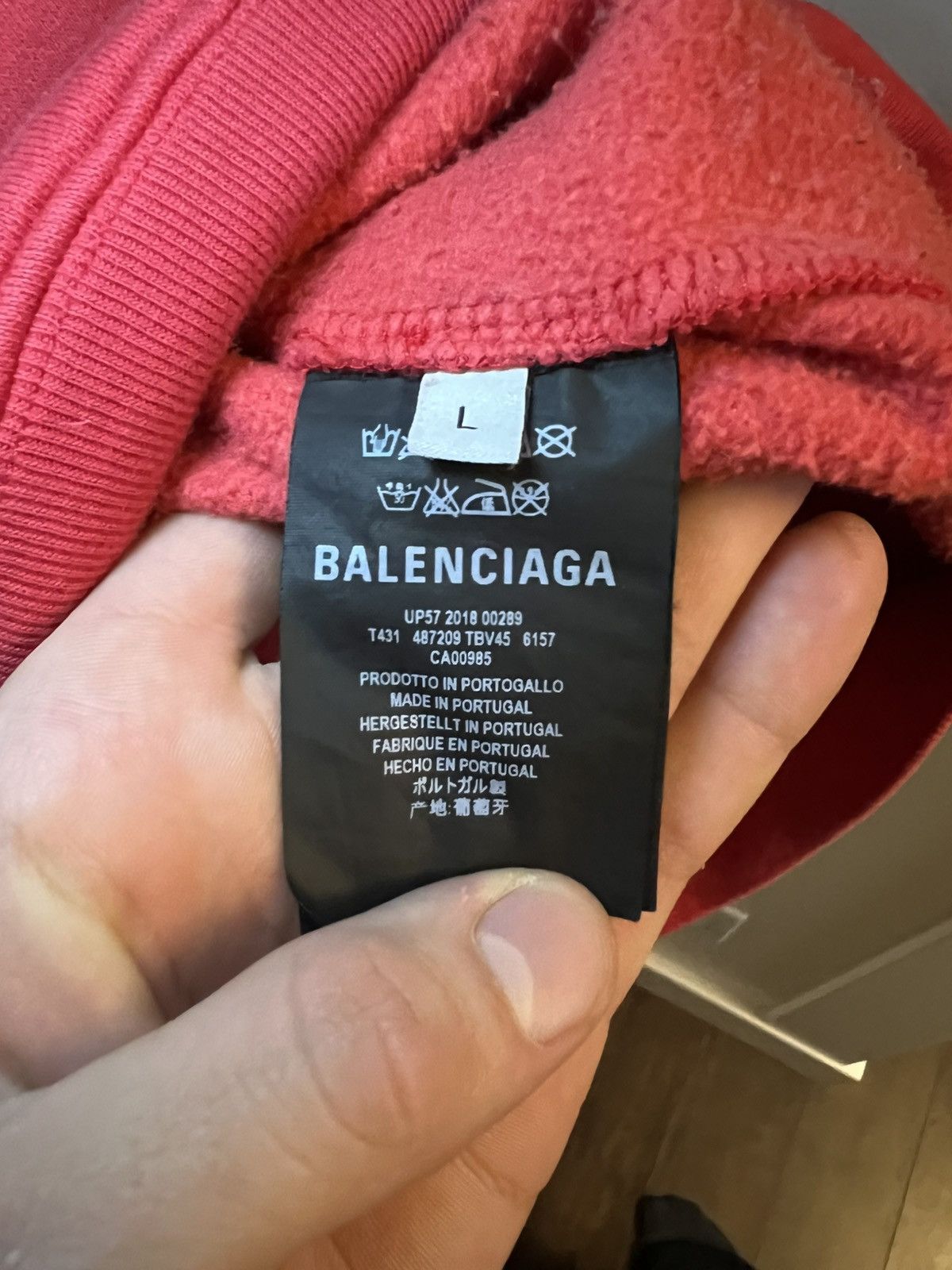 Balenciaga Balenciaga 017 SINNERS embroidered faded red pullover hoodie Size US L / EU 52-54 / 3 - 5 Thumbnail