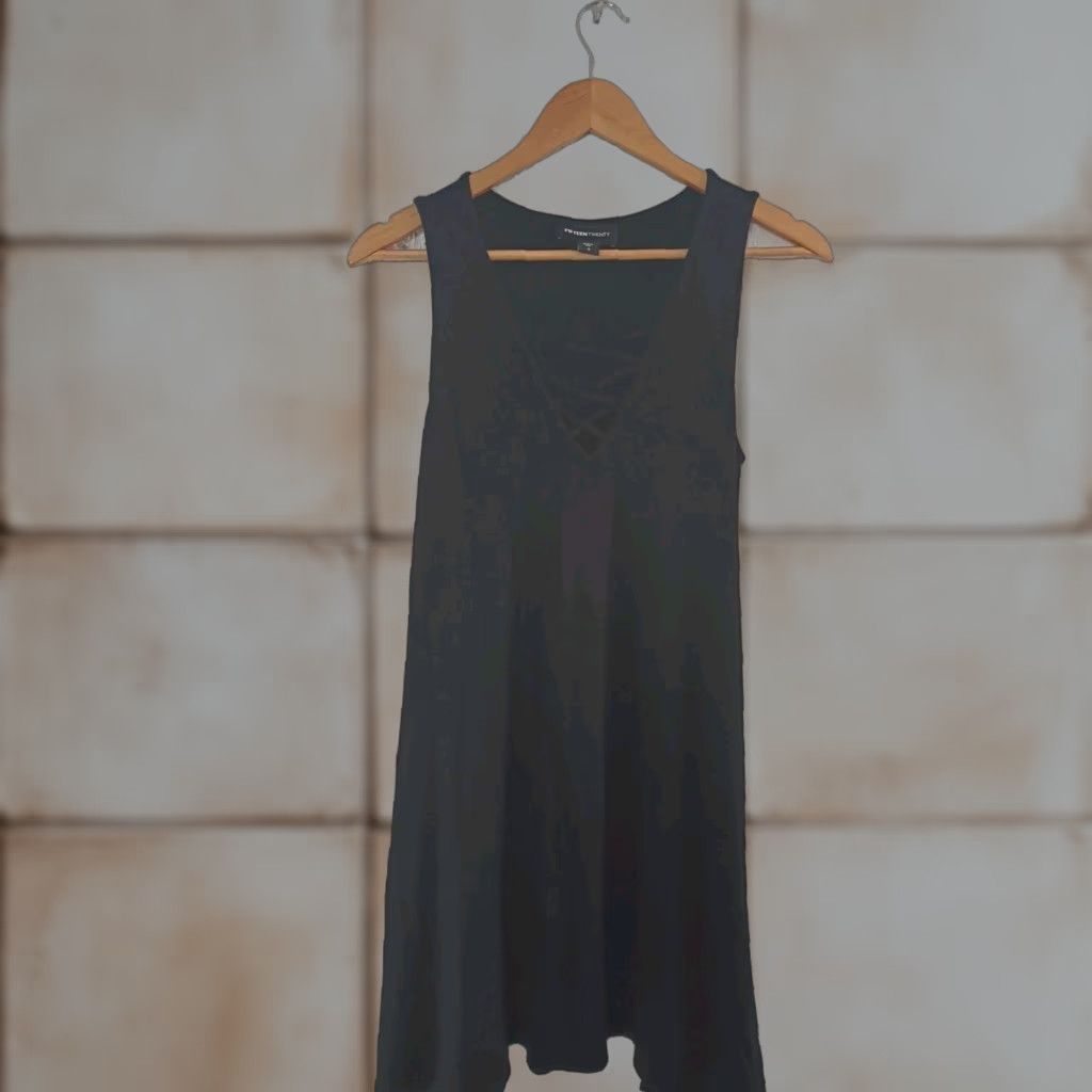 Vintage VINTAGE Fifteen Twenty Criss Cross Sleeveless Stretch Mini Dress USA S Black Women Dress Size S / US 4 / IT 40 - 1 Thumbnail