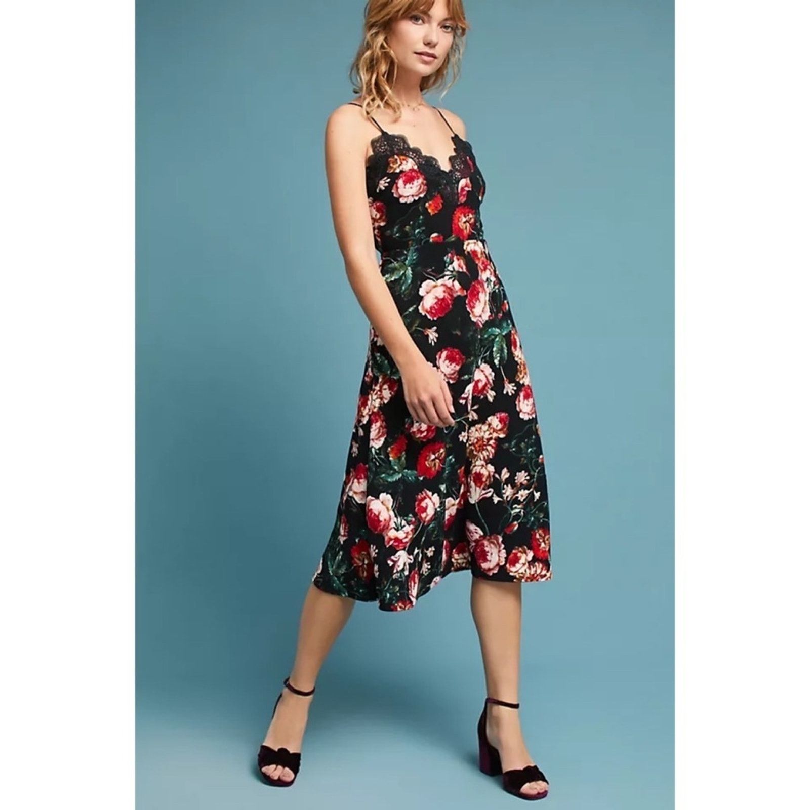 Anthropologie NWT ANTHROPOLOGIE Foxiedox Autumnal Slip Dress Sz. XS Size XS / US 0-2 / IT 36-38 - 8 Thumbnail