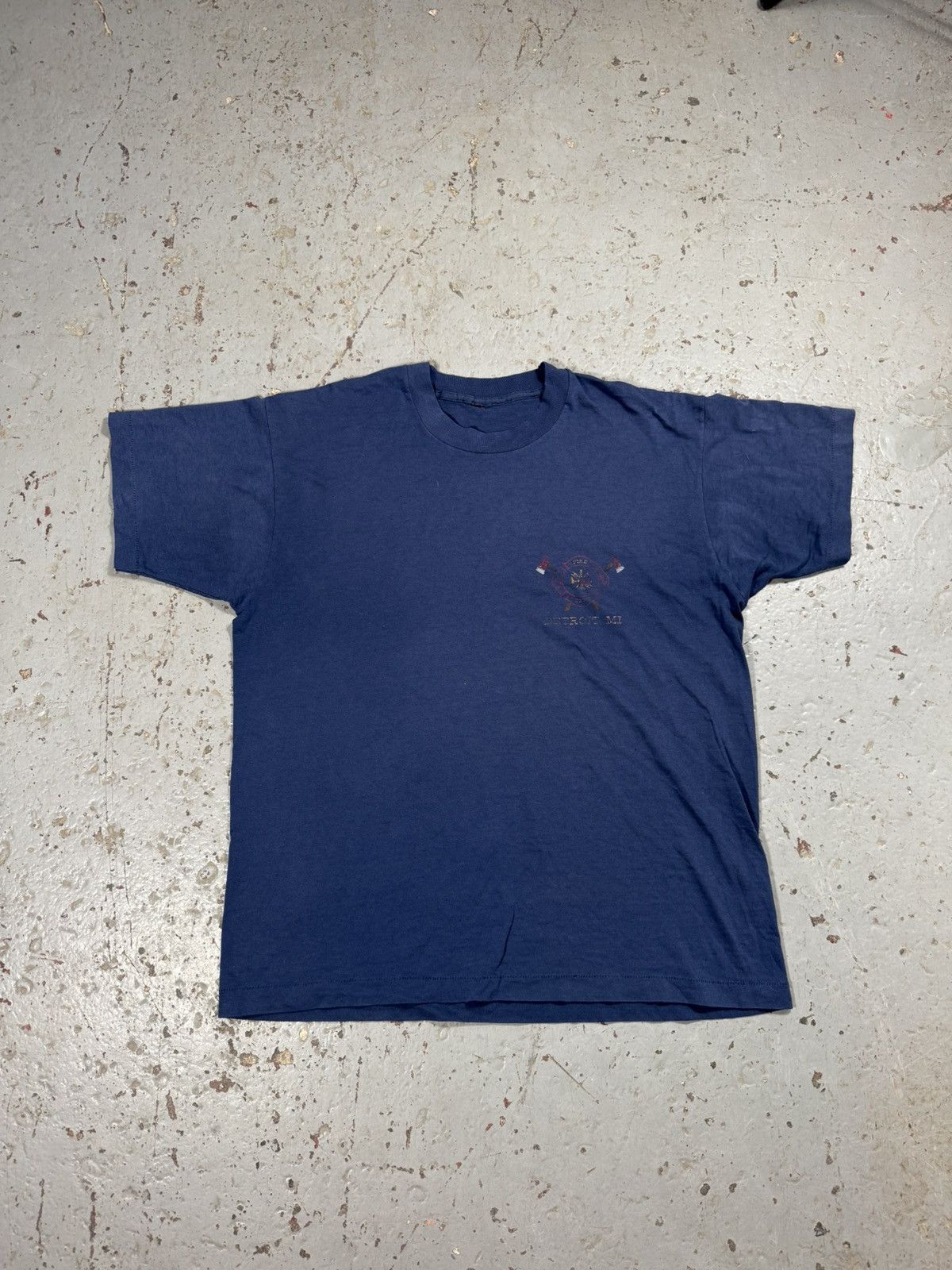 Vintage Vintage Single Stitch Detroit Fire Tee Size US XL / EU 56 / 4 - 1 Thumbnail