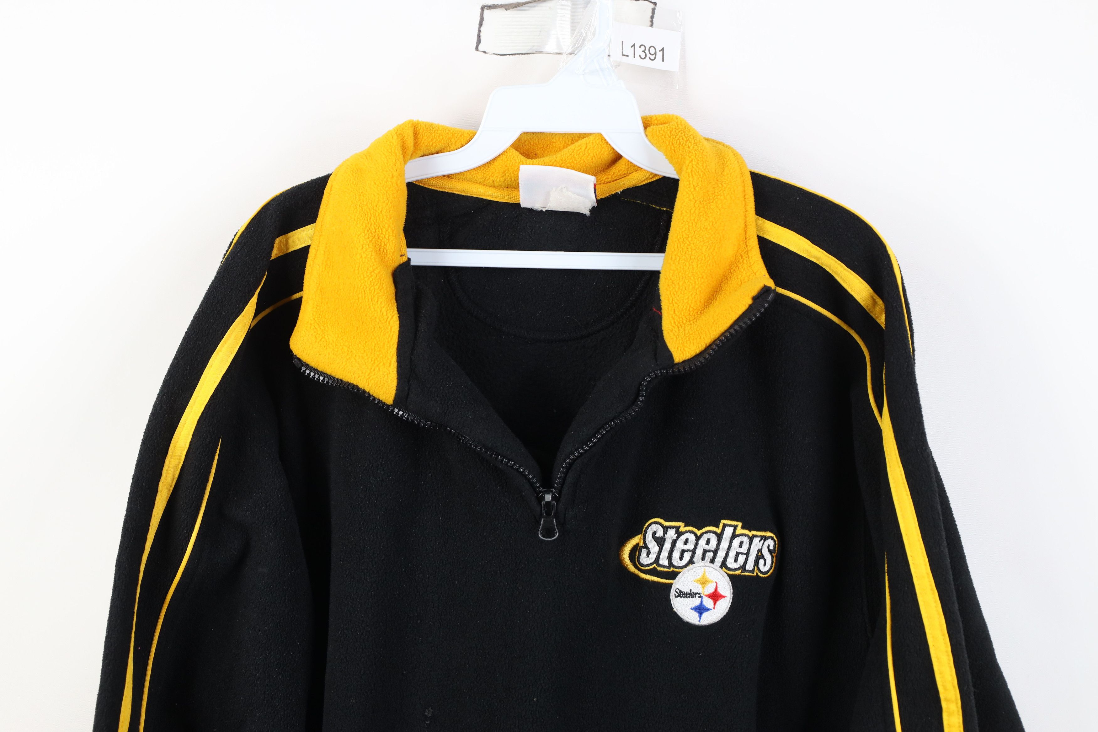 Vintage Vintage 90s Y2K Football 1/4 Half Zip Fleece Sweater Size XL / US 12-14 / IT 48-50 - 2 Thumbnail