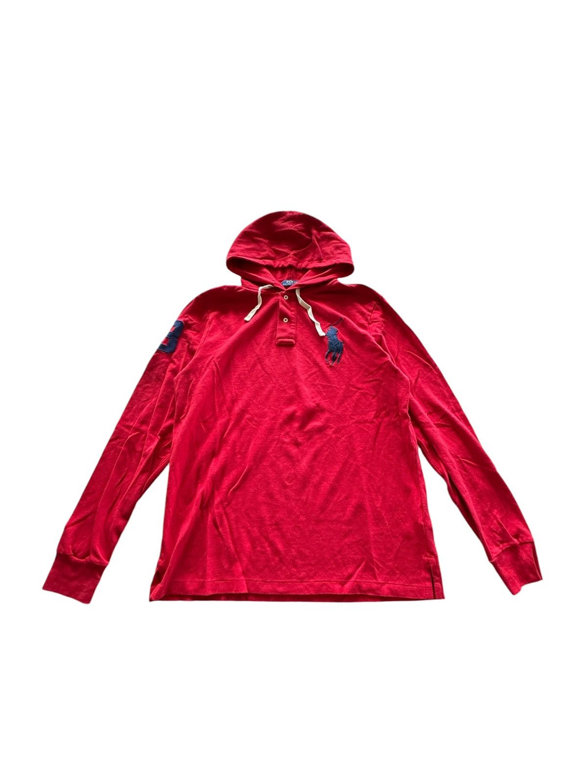 Polo Ralph Lauren Polo Ralph Lauren Lightweight Drawstring Big Logo Hoodie Size US M / EU 48-50 / 2 - 1 Thumbnail
