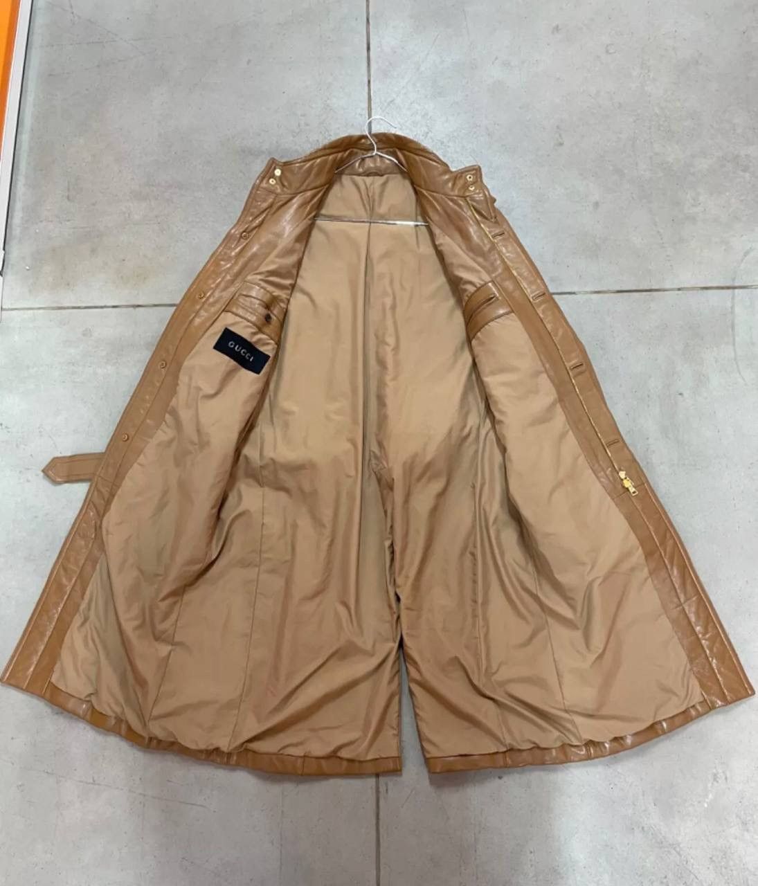 Gucci Runway Open 2001 Vintage GUCCI Leather Trench Coat Jacket Size US M / EU 48-50 / 2 - 4 Thumbnail