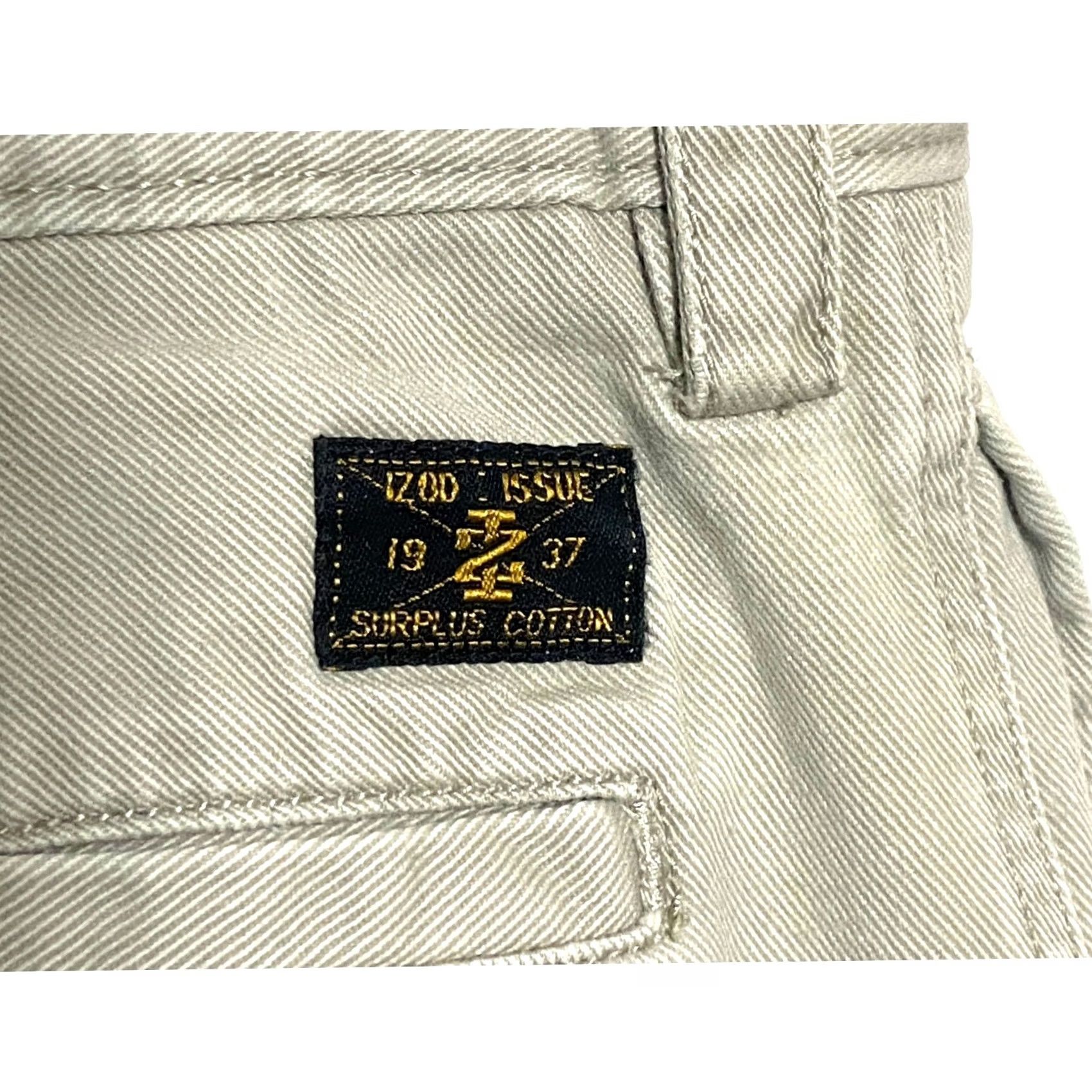 Izod IZOD Chinos Pants Mens 32x32 Flat Front 100% Cotton Beige Workplace Business Casual Preppy Mens Size US 32 / EU 48 - 6 Thumbnail