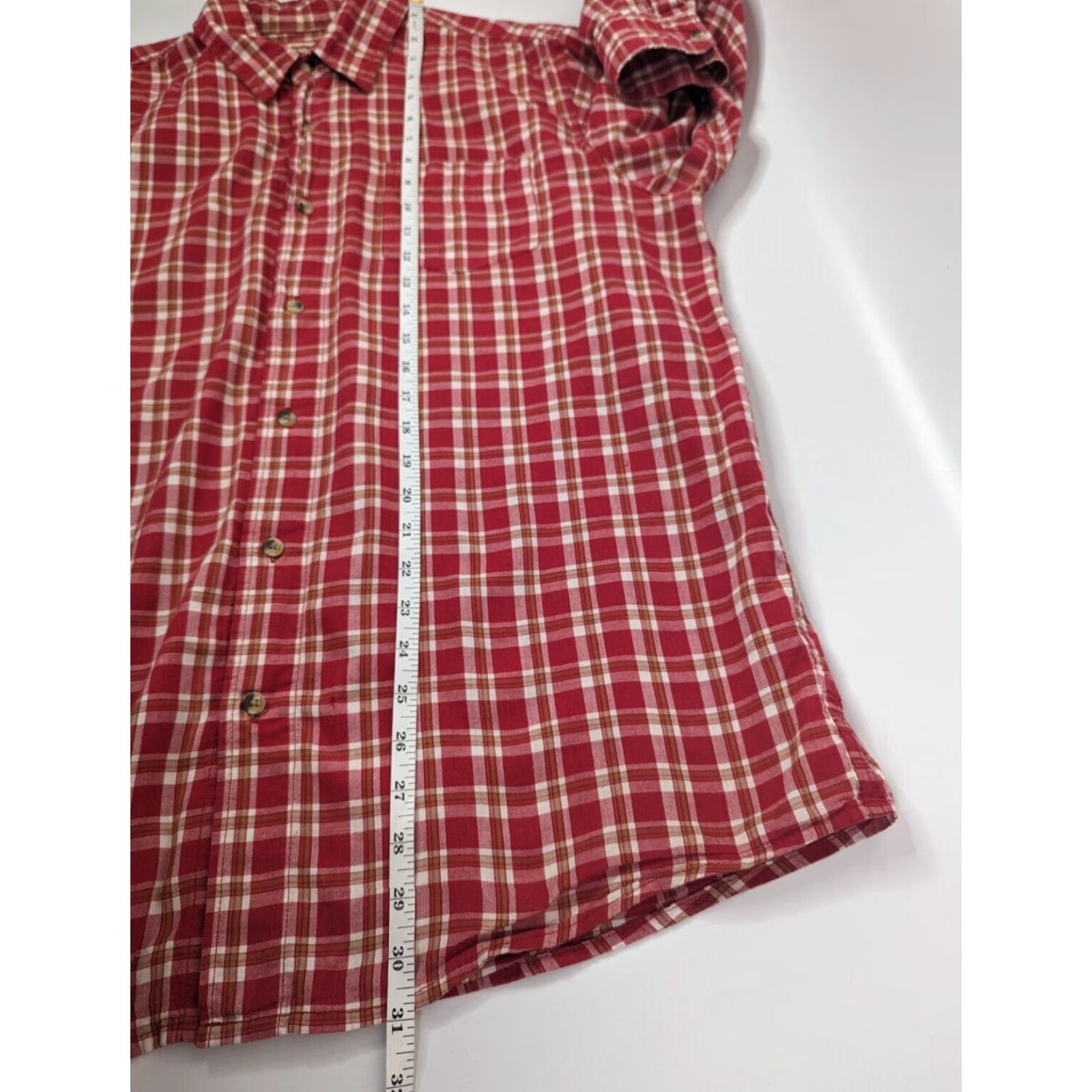 Wrangler Wrangler Button-Up Shirt Red Plaid L Long Sleeve Cotton Polyester Spandex Men’s Casual Workwear Vintage: No Size US L / EU 52-54 / 3 - 7 Thumbnail