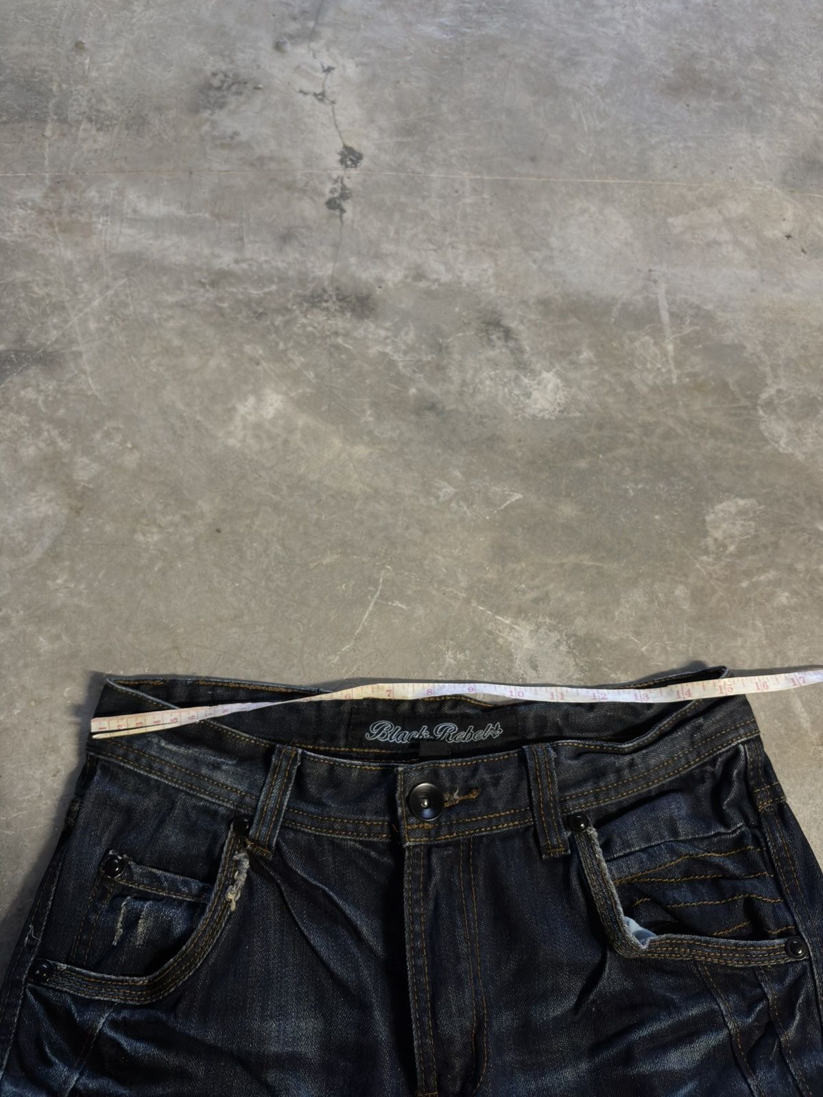 Tornado Mart BLACK REBEL distressed japanese punk whiskered washed grunge Size US 30 / EU 46 - 15 Thumbnail