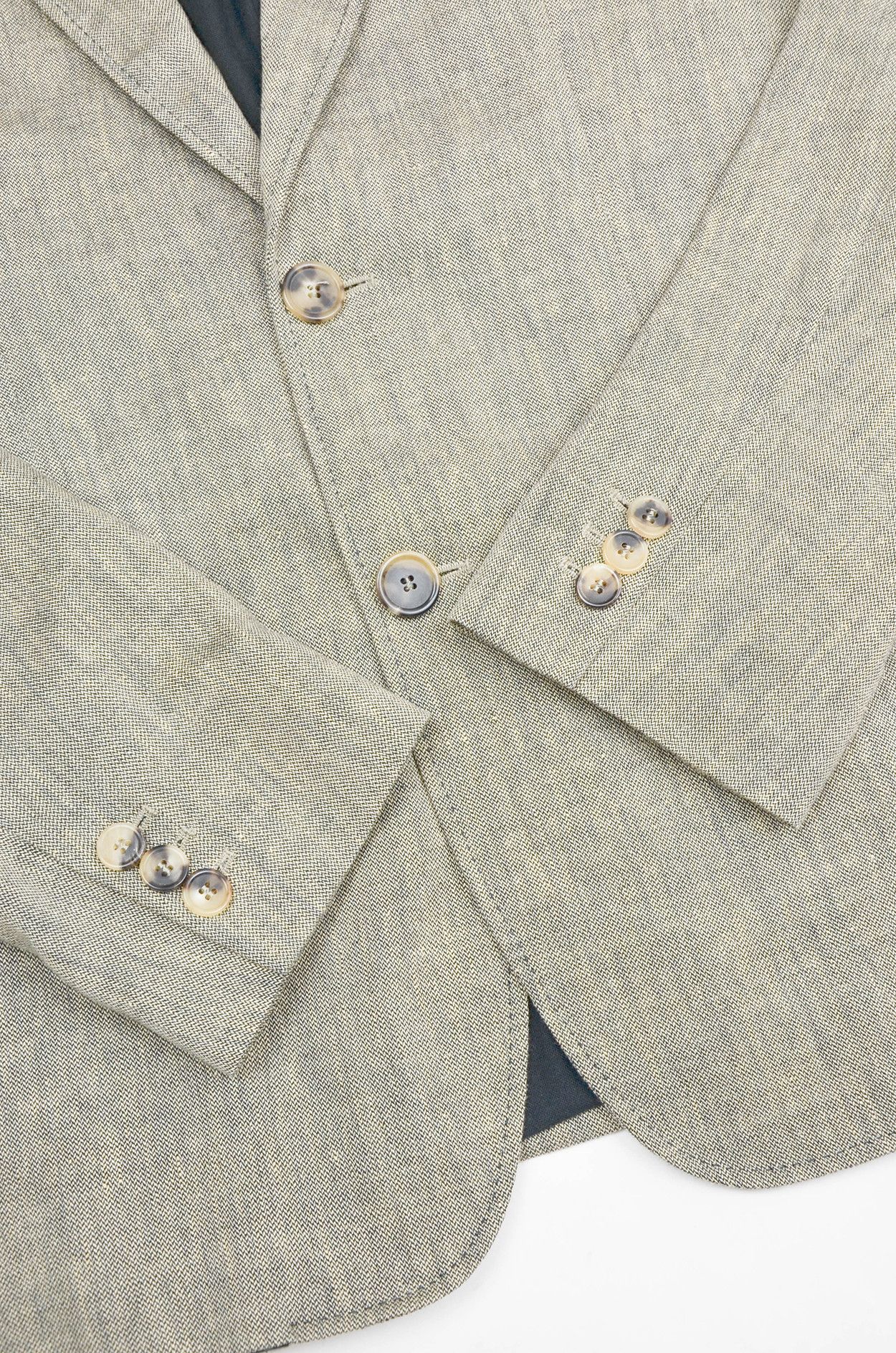 A.P.C. A.P.C. Linen Wool Blazer Beige Textured Jacke - Size S Size 38R - 3 Thumbnail