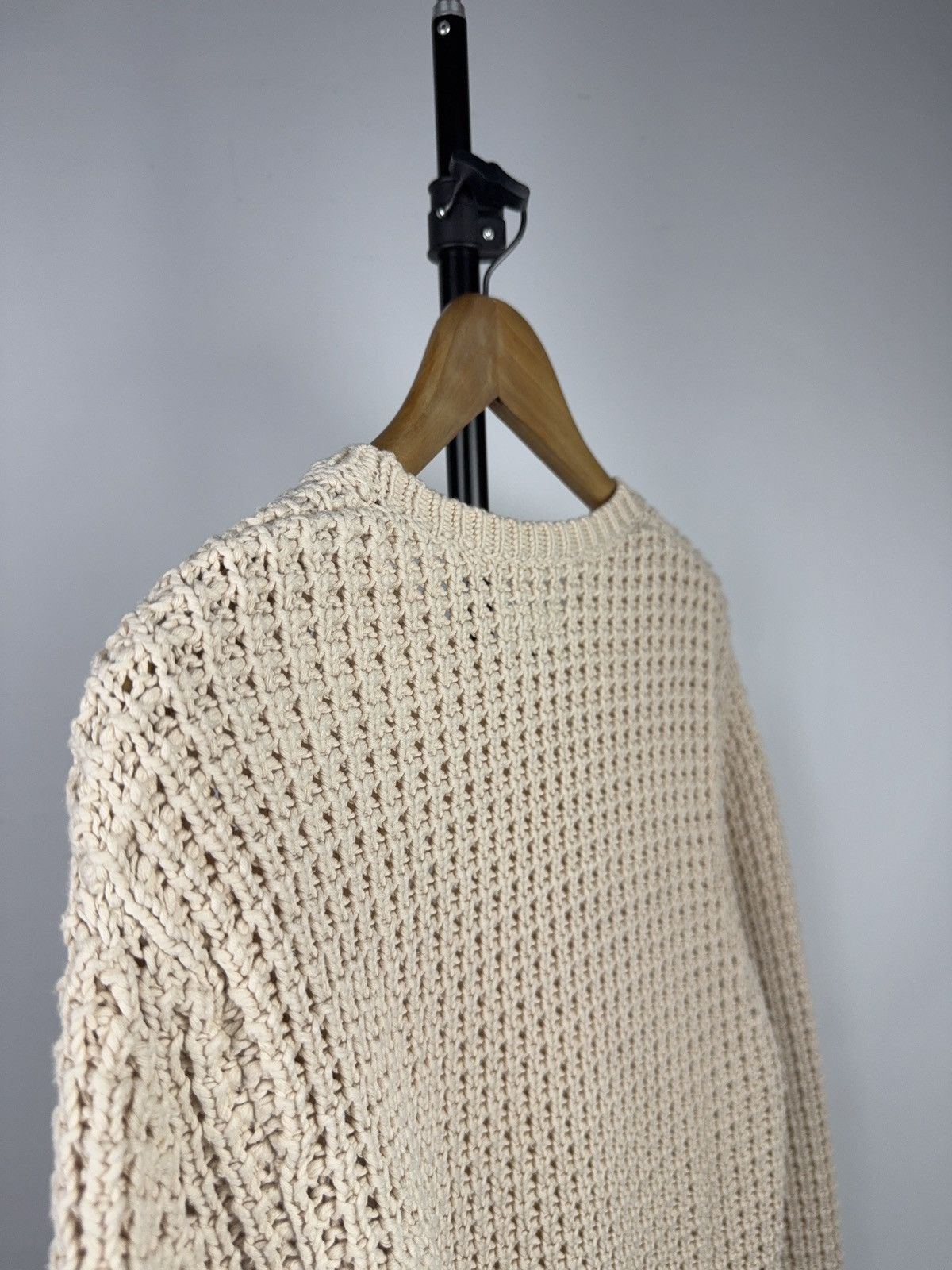 Allsaints Avant Garde 00s AllSaints Cream Waffle Knit Cotton Sweater Size US S / EU 44-46 / 1 - 9 Thumbnail
